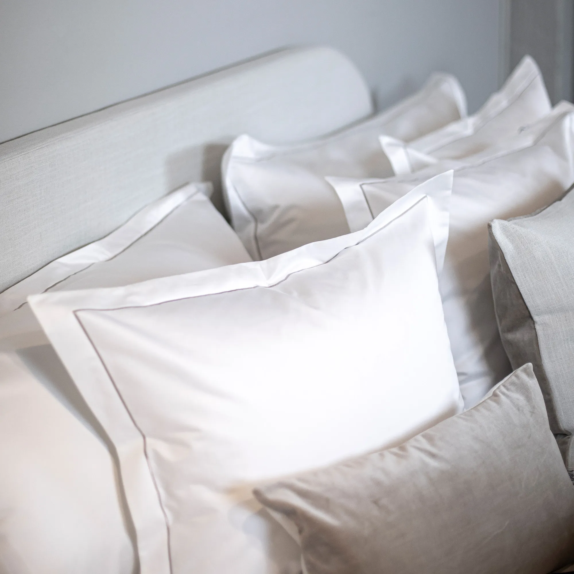 Bianca Linen Ivory hoofdbord - 4