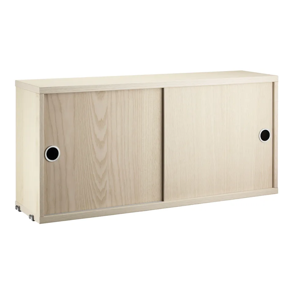 String Cabinet with Sliding Doors 78x20, Ash