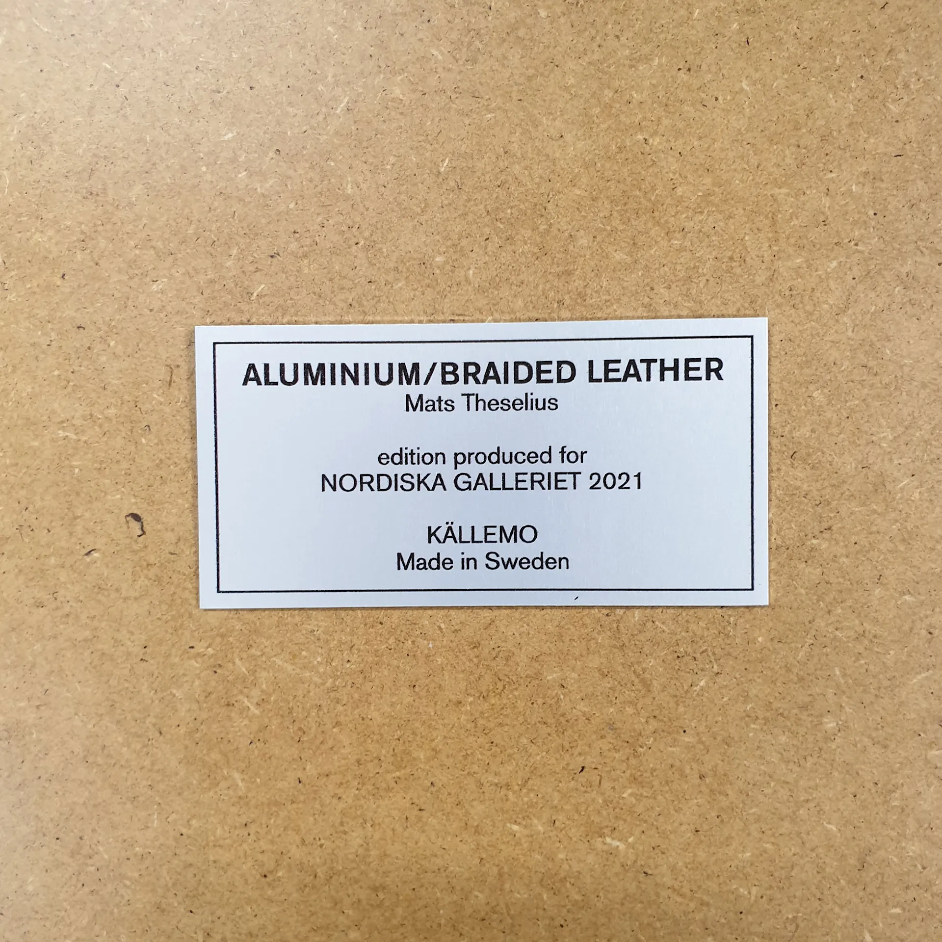 Aluminum Nordiska Galleriet LTD Edition 2021 - Källemo - Mats Theselius - NO GA