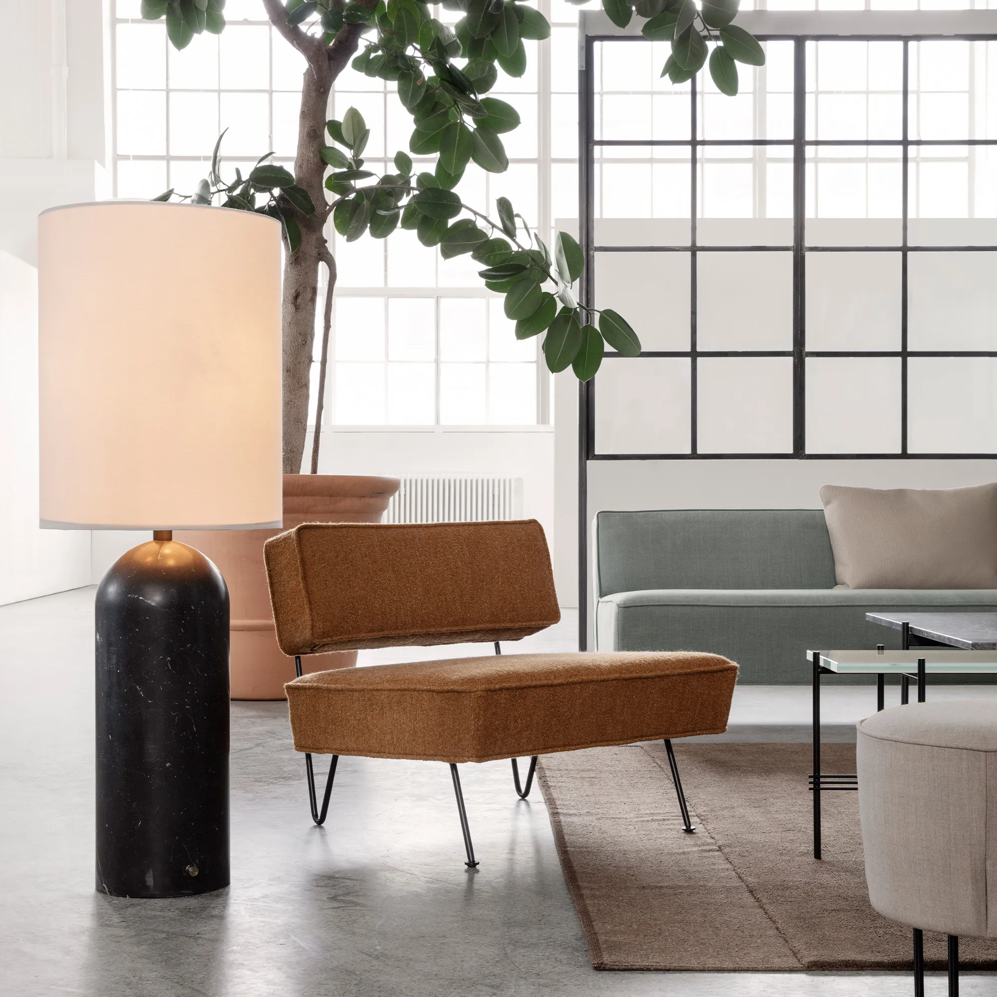 Gravity vloerlamp XL High wit marmer - 10
