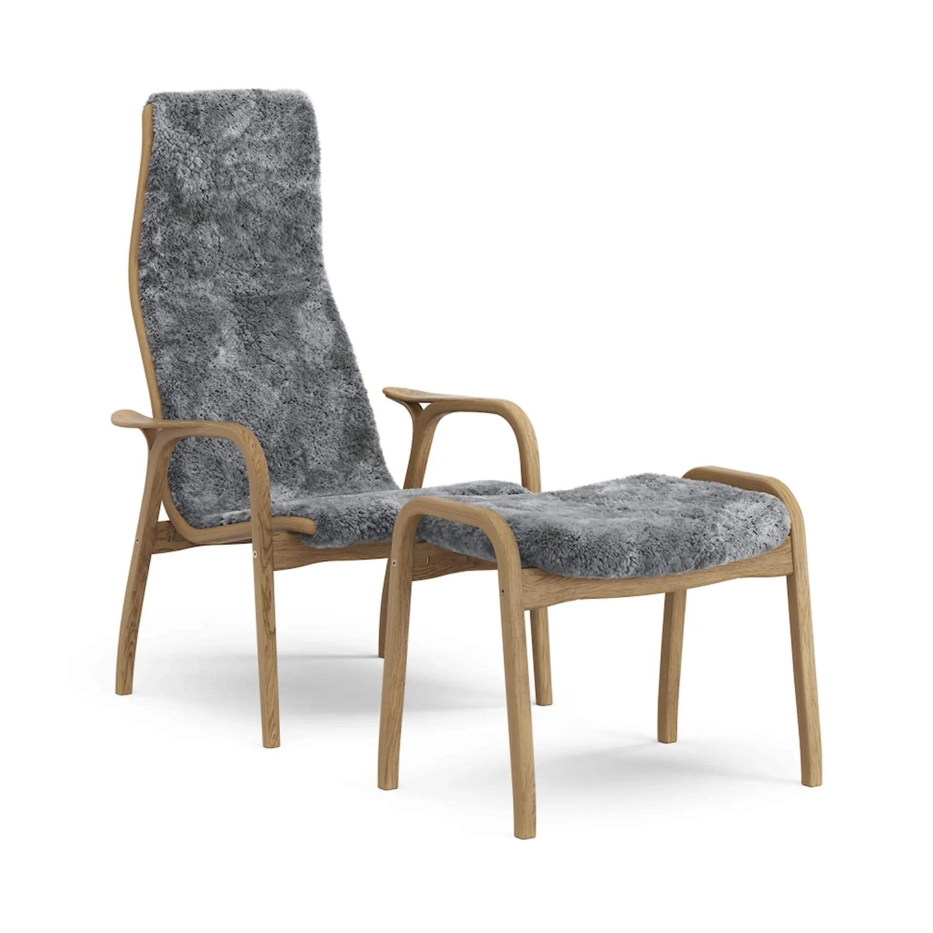 Lamino Armchair & Stool Oiled Oak - Swedese - Yngve Ekström - NO GA