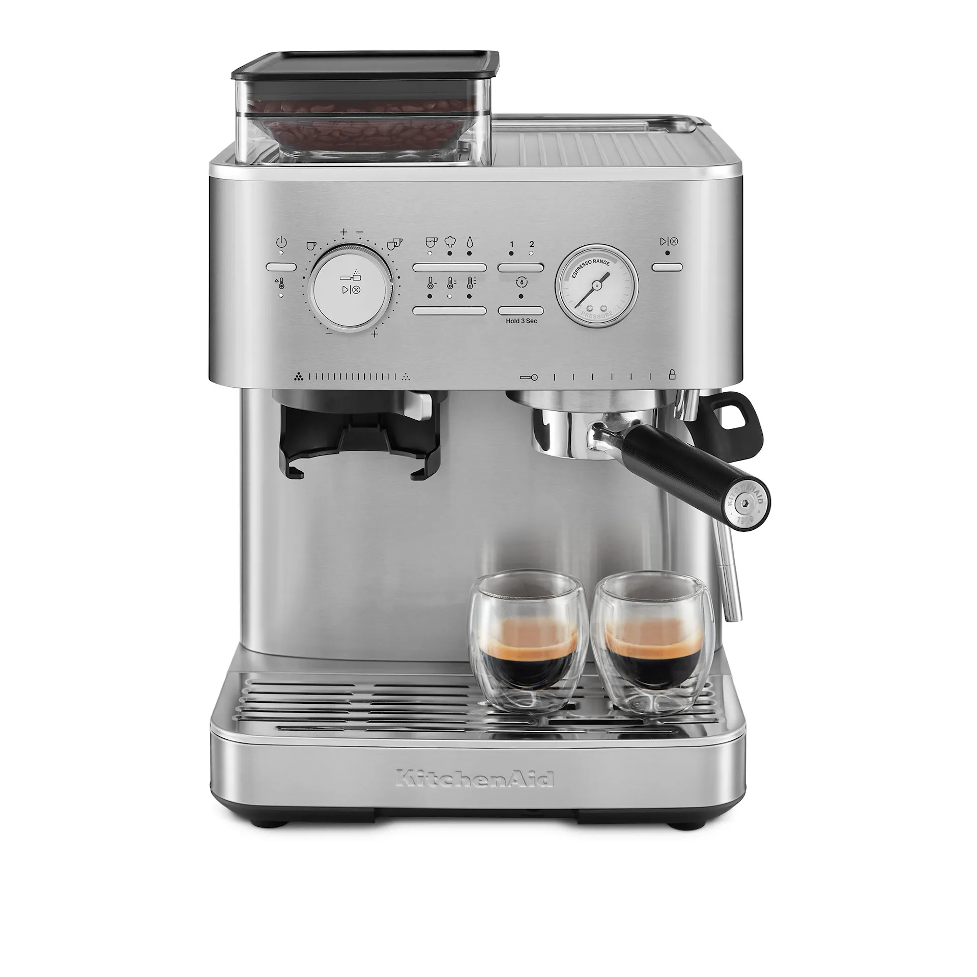 Semi-automatic espresso machine with grinder stainless steel 5KES6551ESX - KitchenAid - NO GA