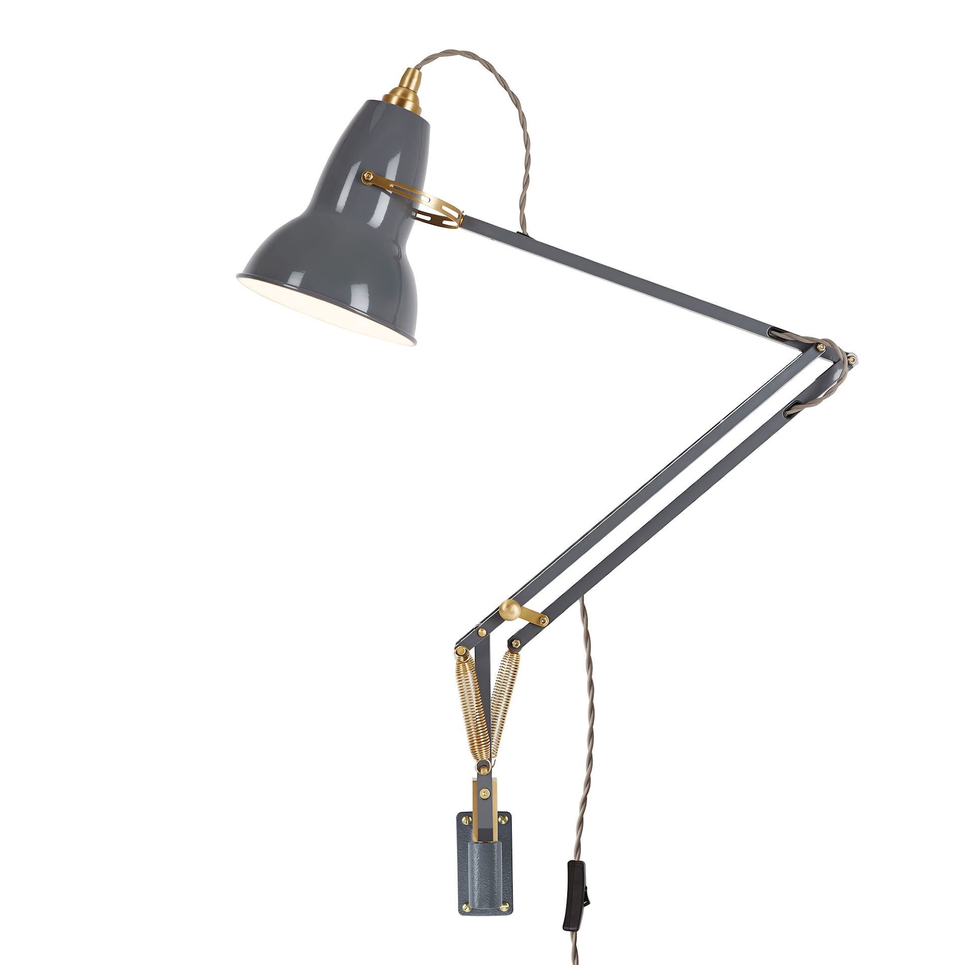 Original 1227 Brass Lamp With Wall Bracket - Anglepoise - NO GA