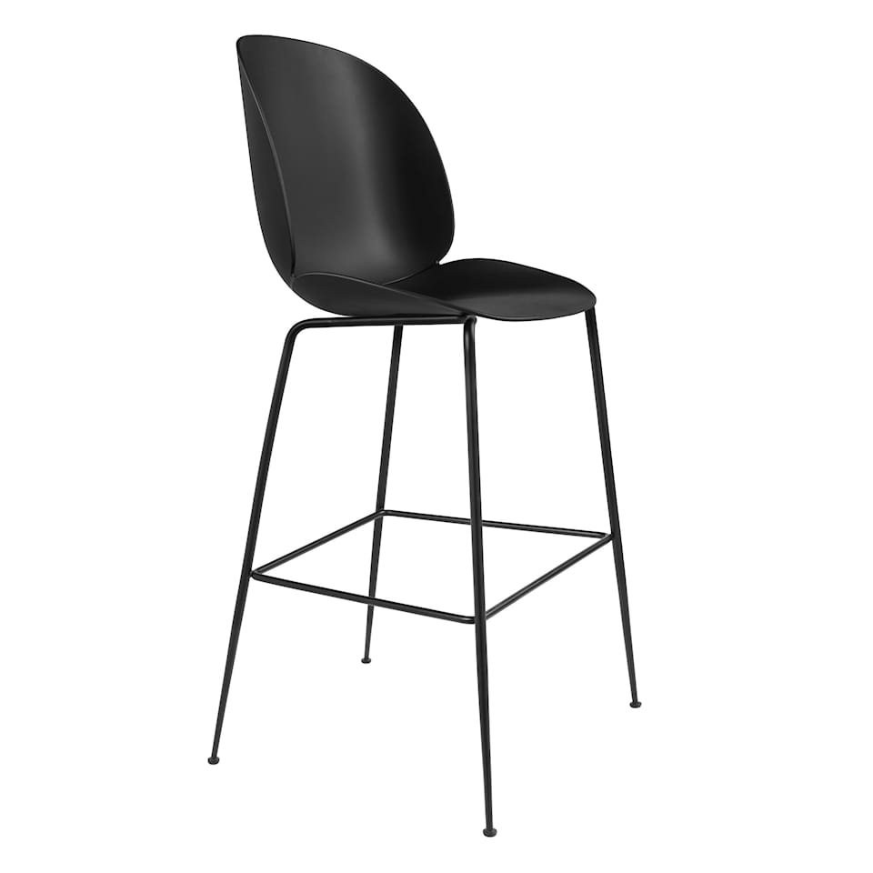 Beetle Bar/Counter Chair Un-Upholstered - Black