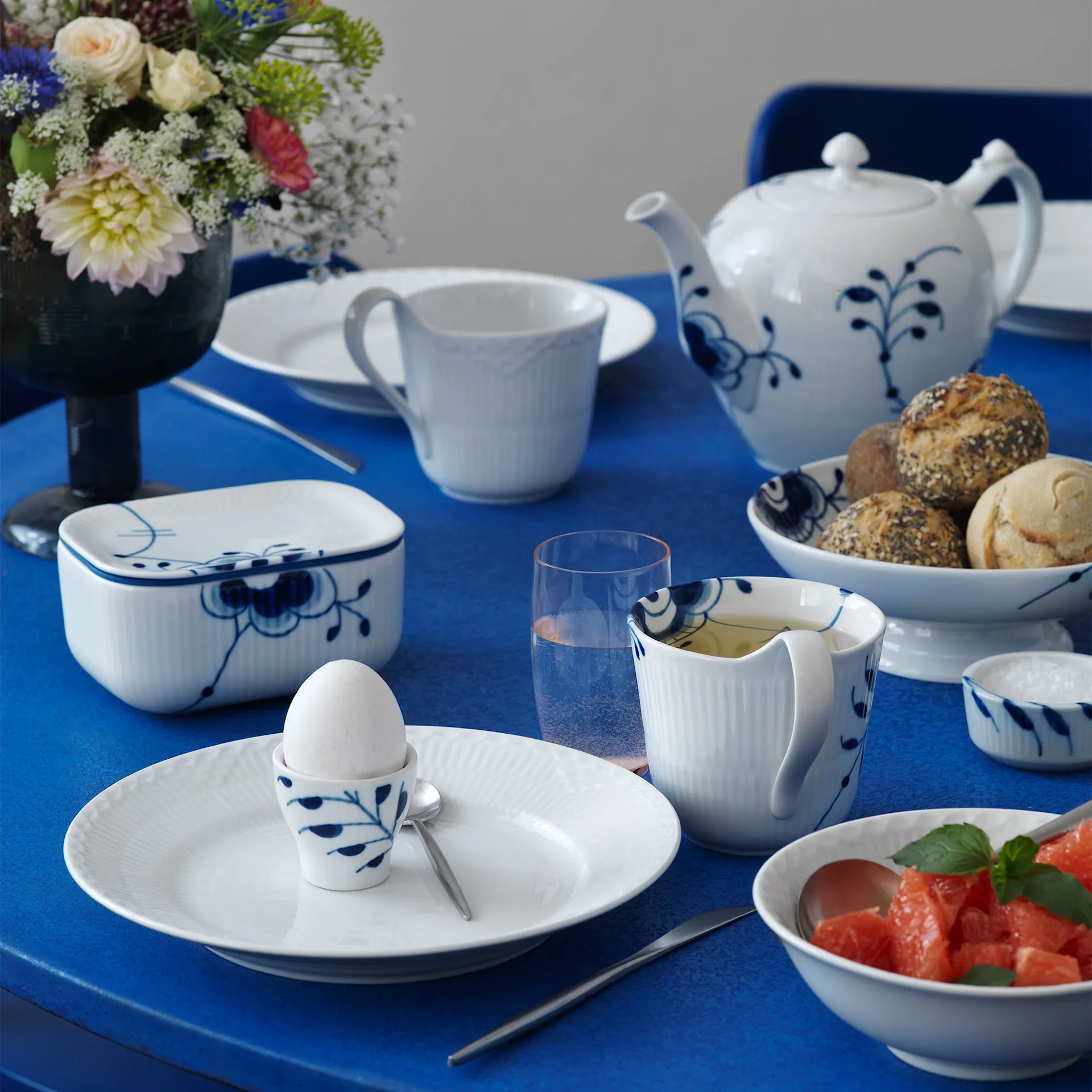 Blue Fluted Mega Smørskål Med Låg 42 cl - Royal Copenhagen - NO GA