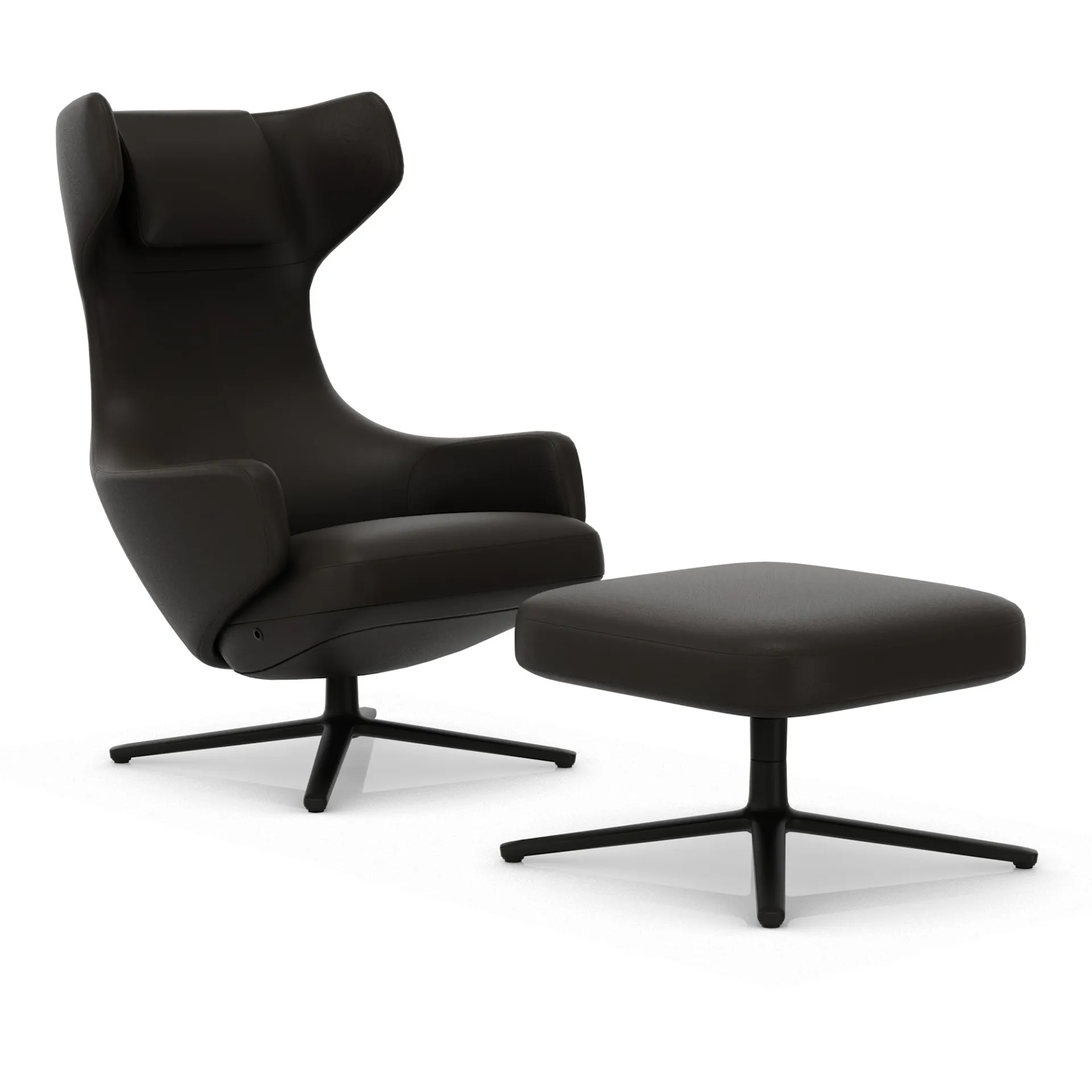 Grand Repos Armchair & Repos Ottoman Basic Dark - Vitra - Antonio Citterio - NO GA