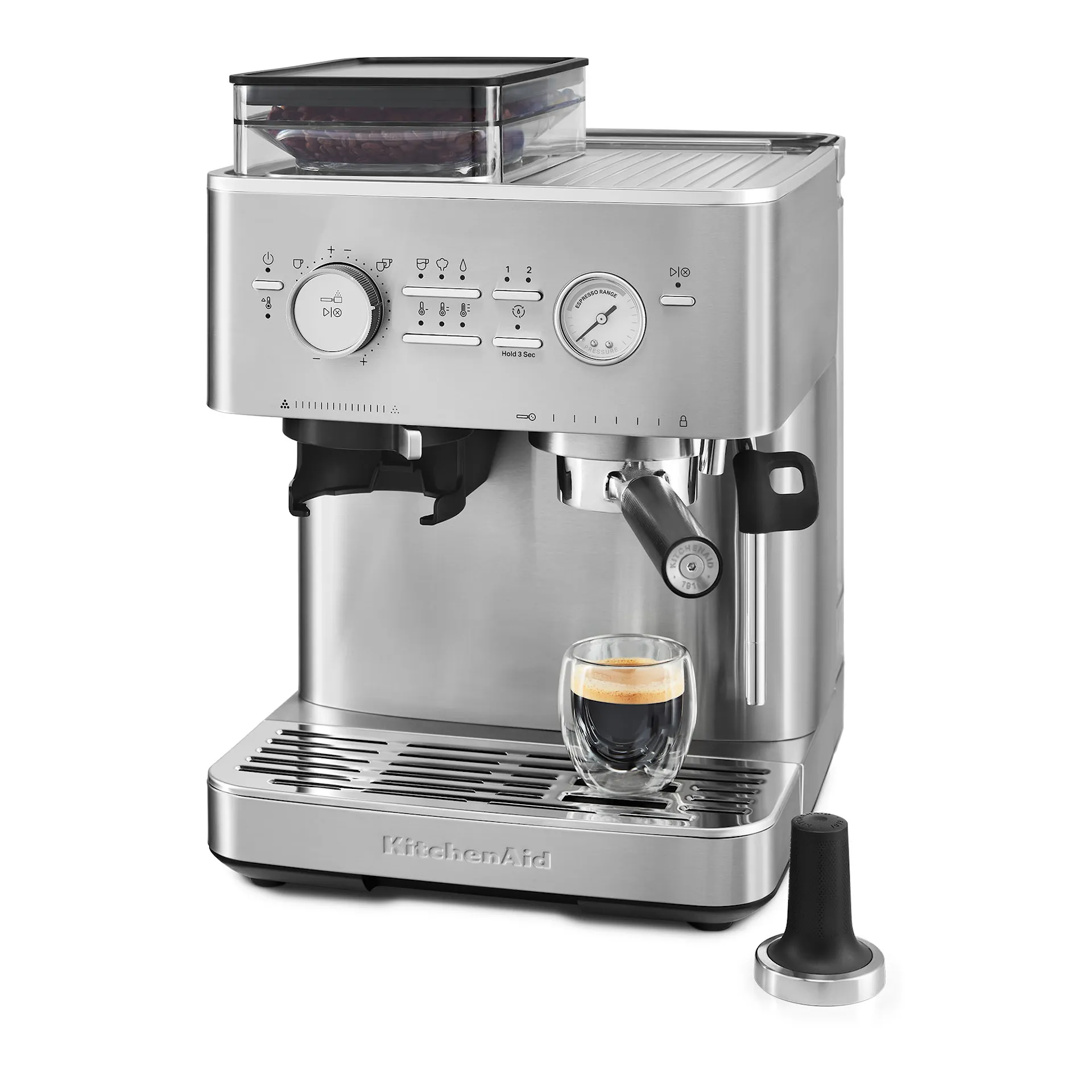 Semi-automatic espresso machine with grinder stainless steel 5KES6551ESX - KitchenAid - NO GA