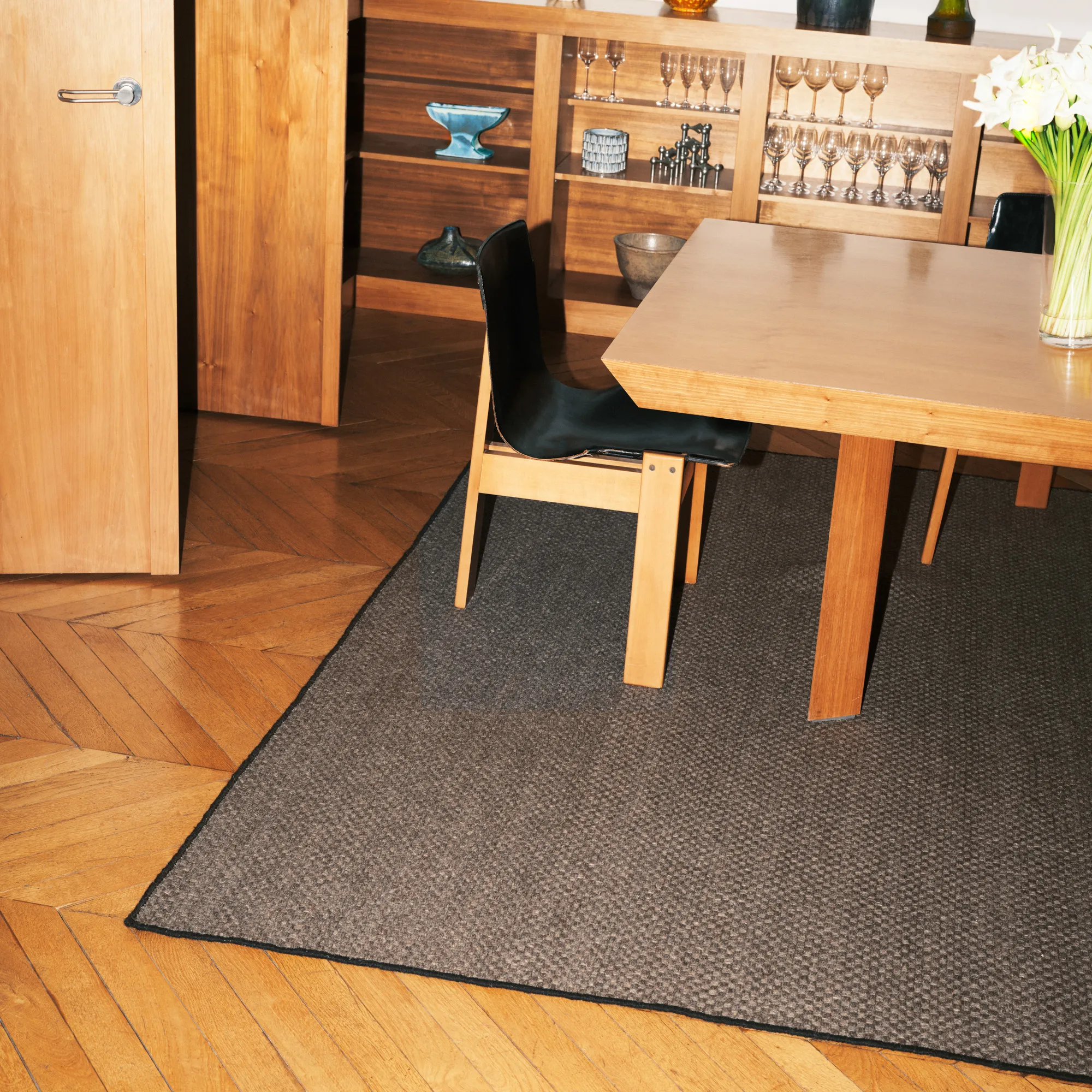 Zero Basket Brown Wool Rug - 5