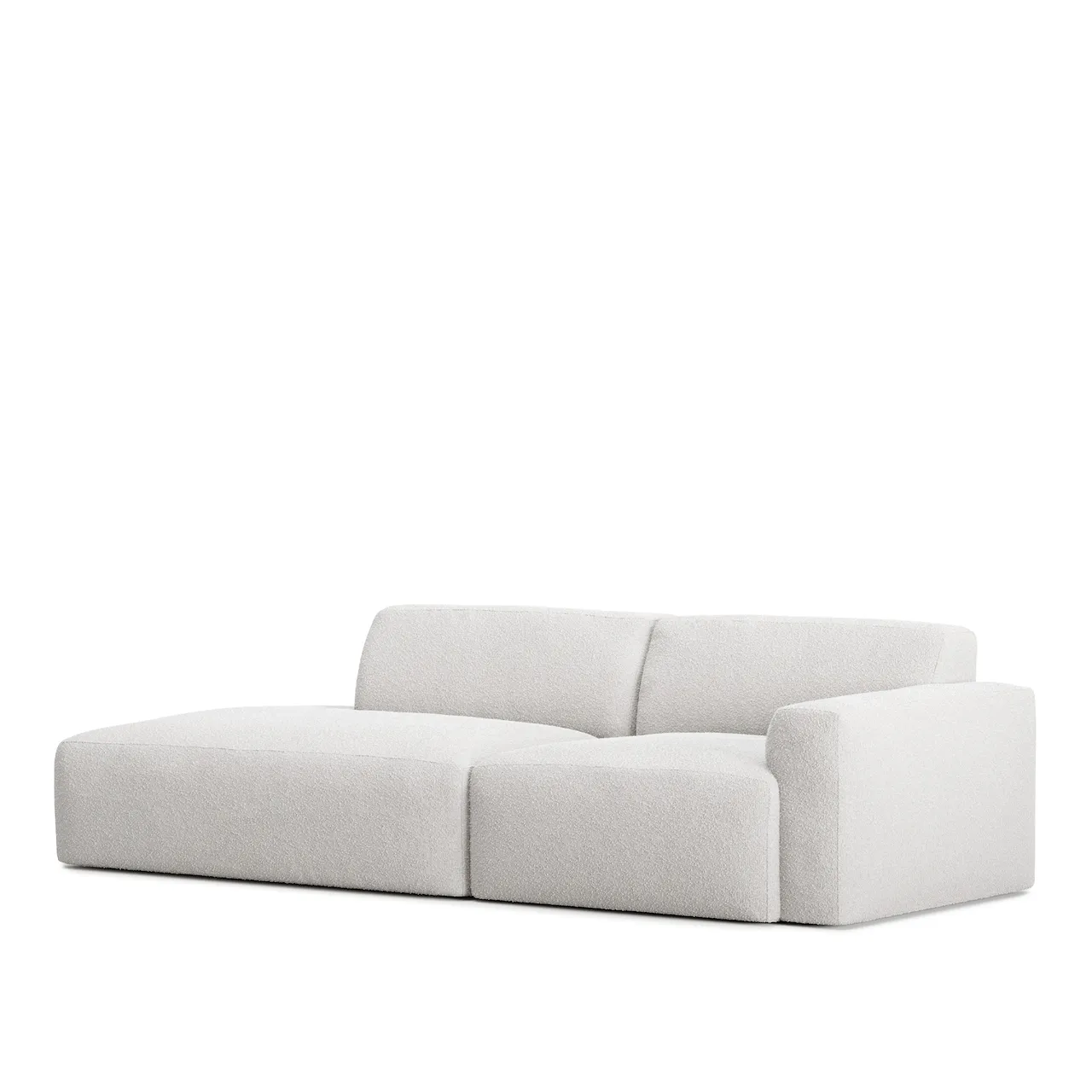 Brick 2-Seater Open End Left - Ascot White