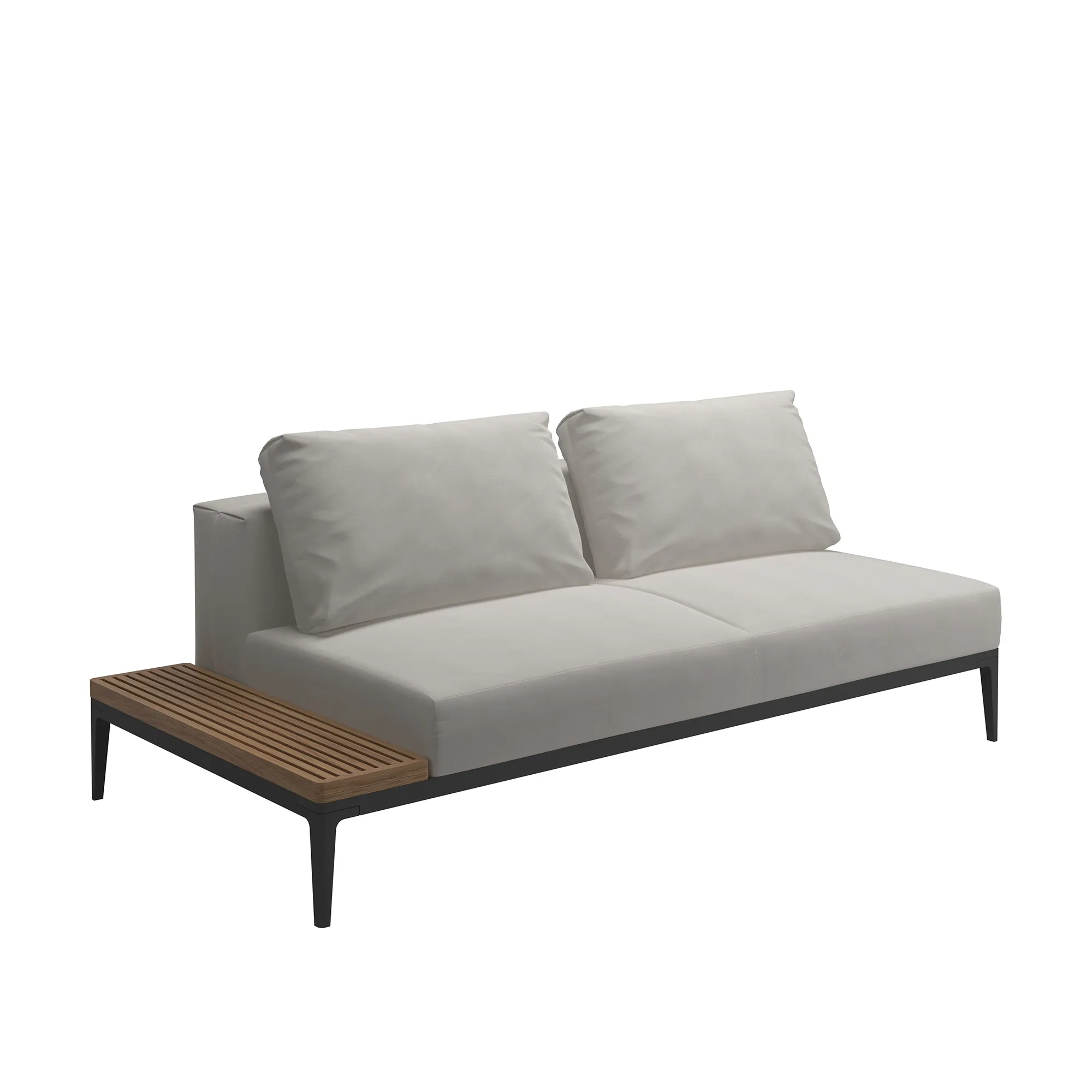 Grid End Table Unit Teak - 1