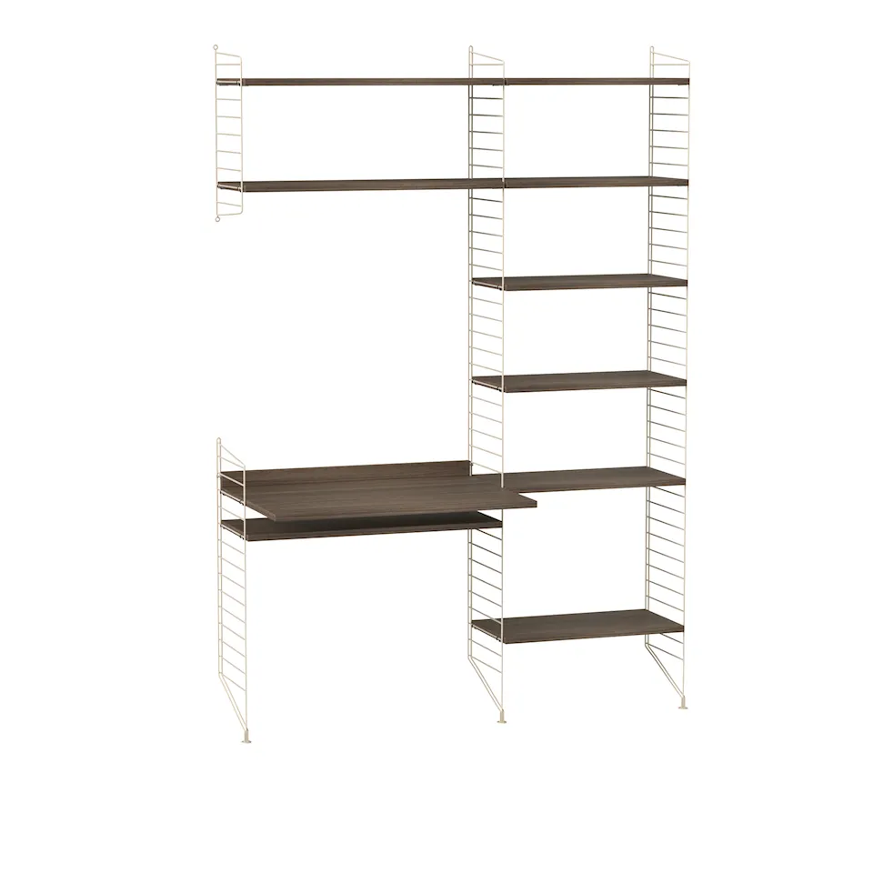 Office shelving system G walnut/beige