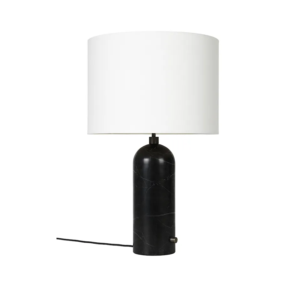 Gravity Table Lamp Large Black Marble