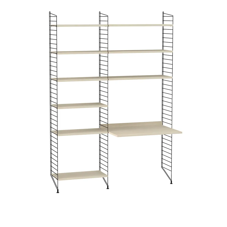 Kontor reolsystem B ask/sort
