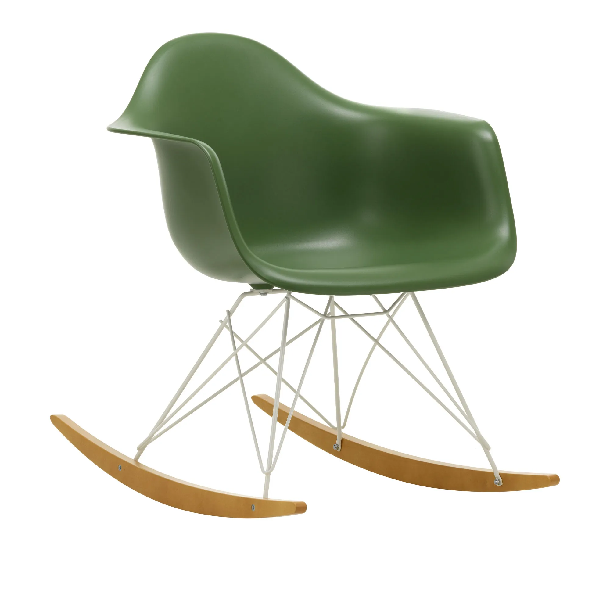 Eames RE Plastic Armchair RAR White/Golden Maple - 1