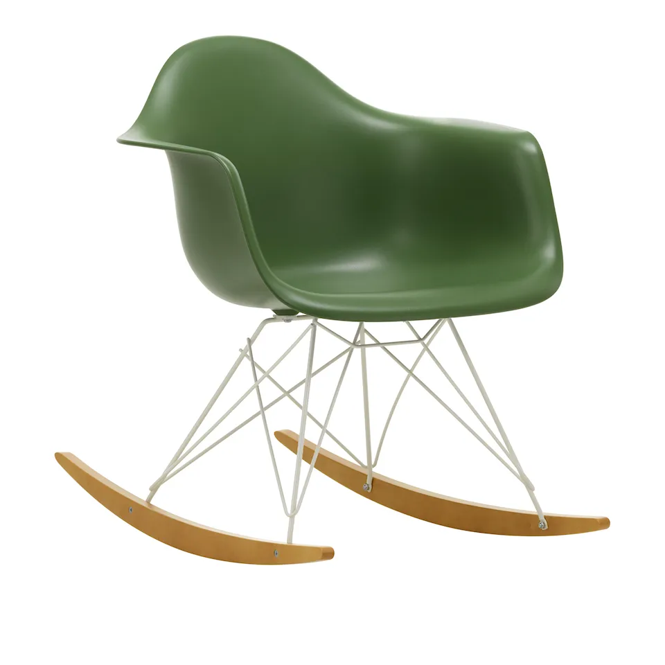 Eames RE Plastic Armchair RAR White/Golden Maple