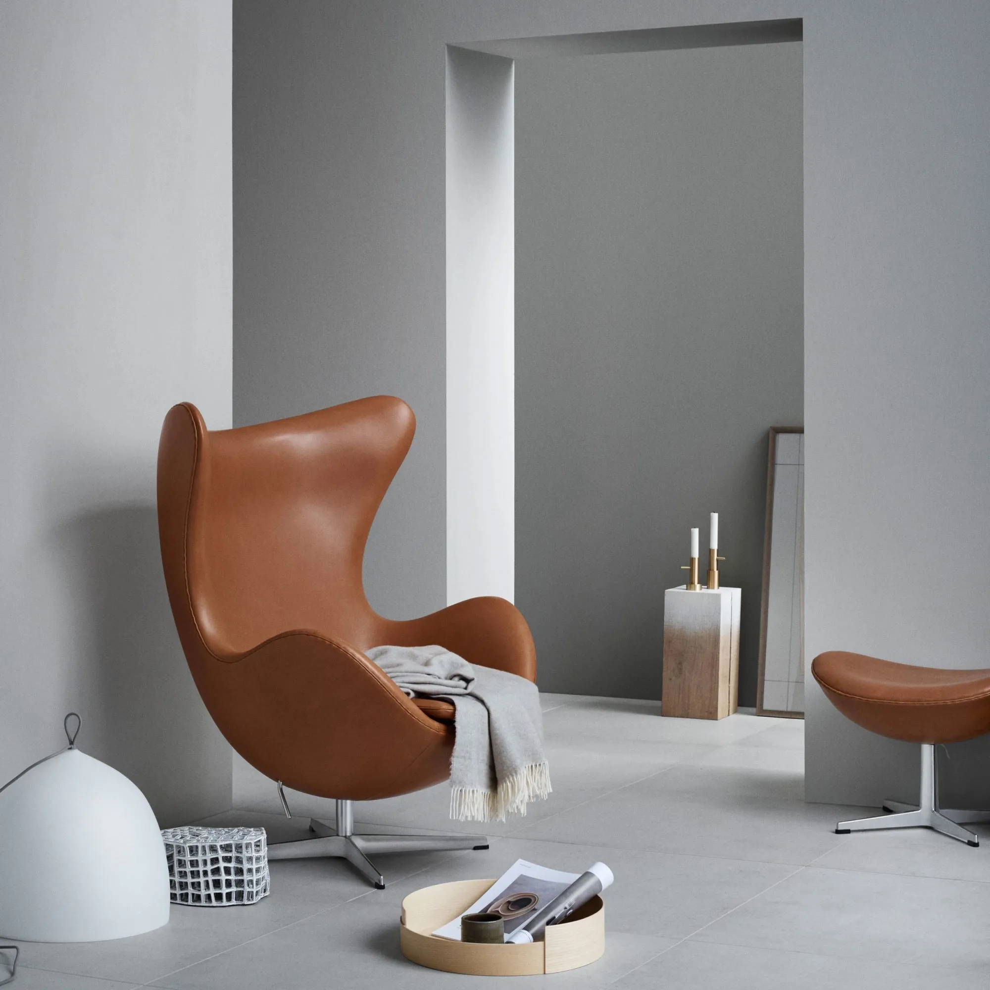 3316 Egg fauteuil Satin Polished - 3