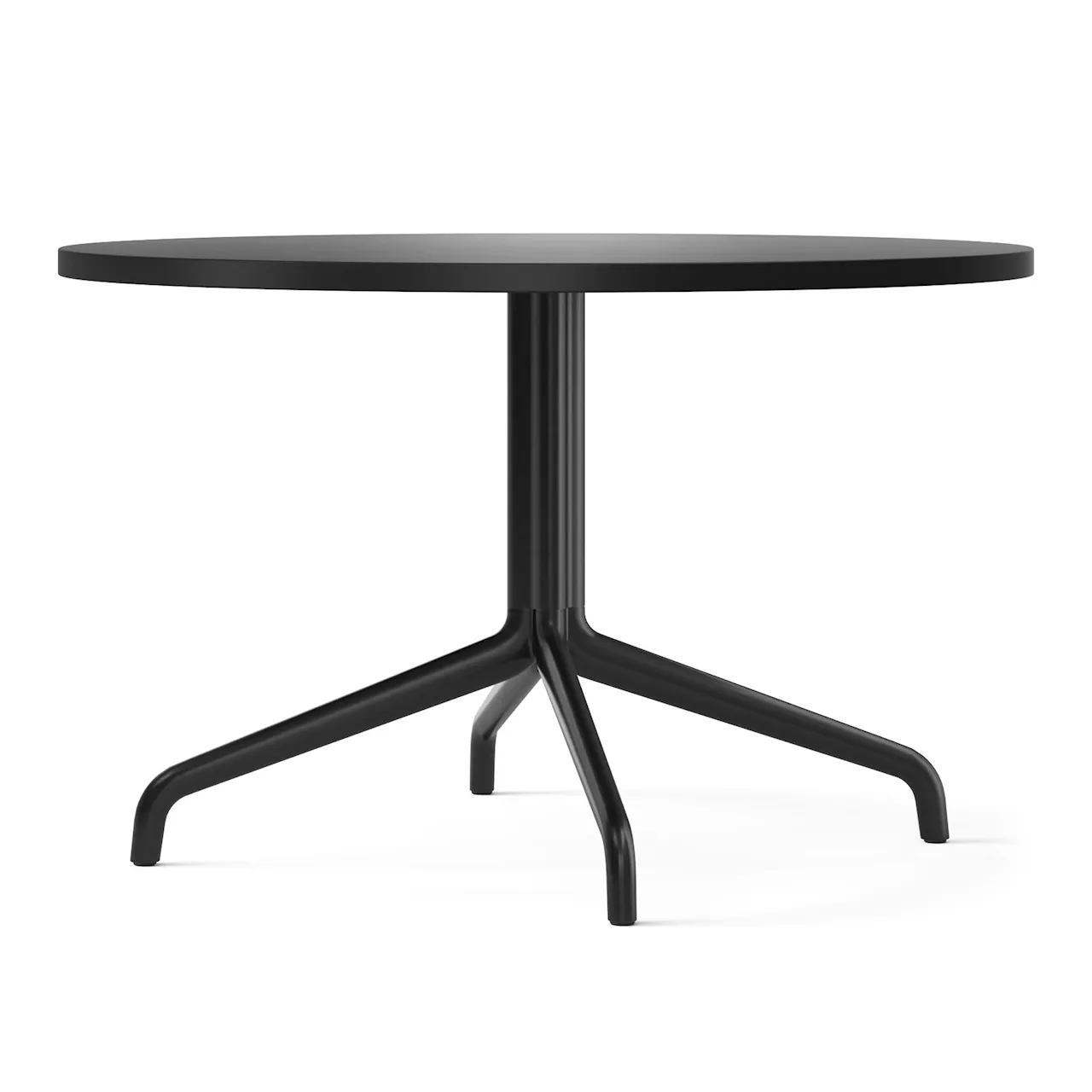 Harbour Column Lounge Table 4-star - Black/Black Oak - Ø80 cm