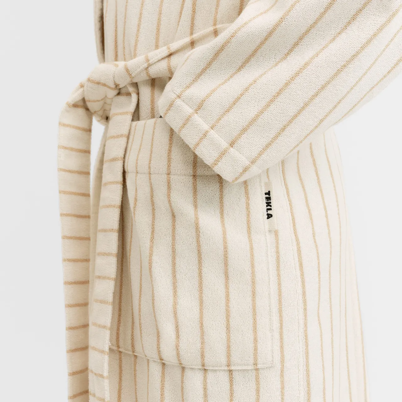Hooded Sienna Stripes badjas
