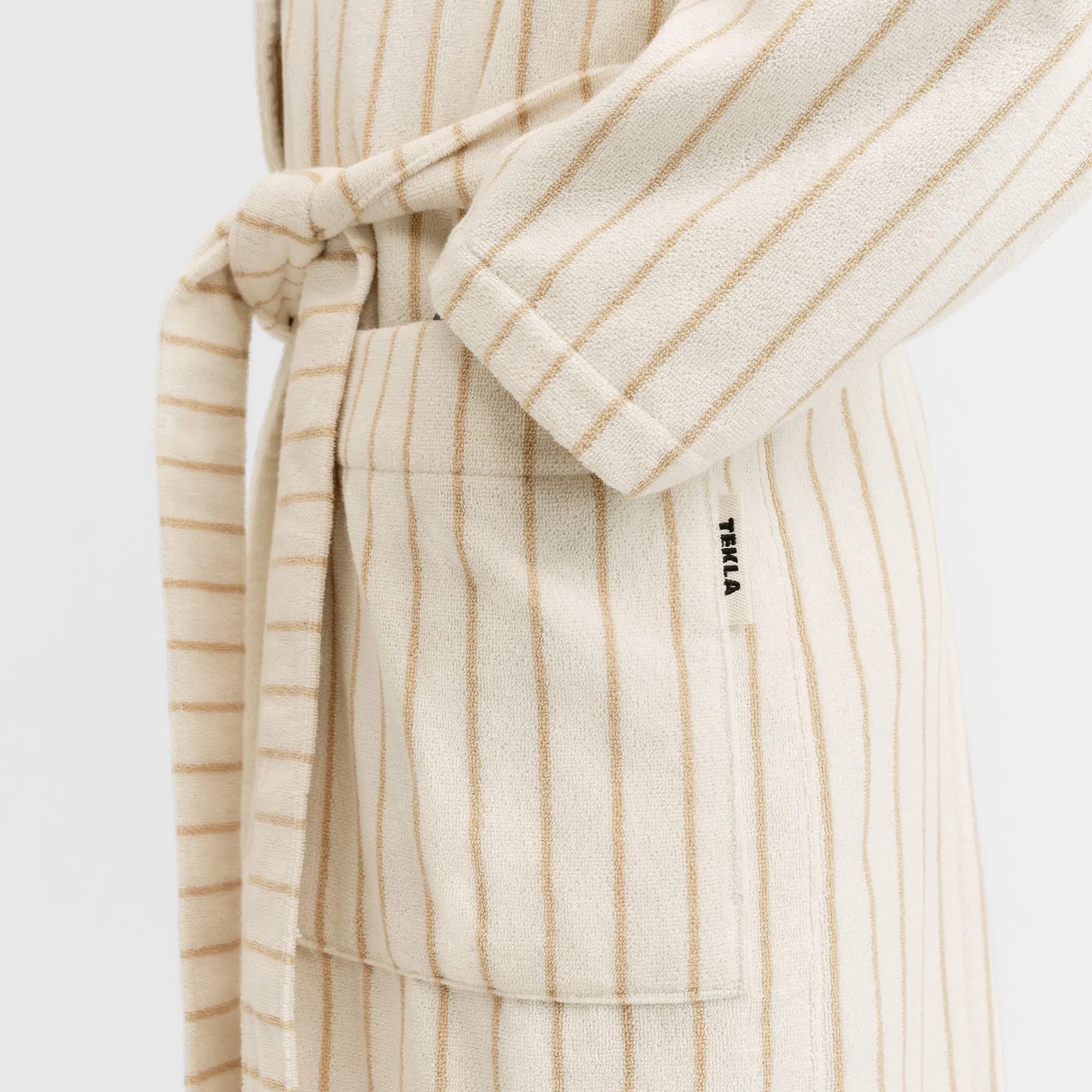Hooded Sienna Stripes Bathrobe - 2