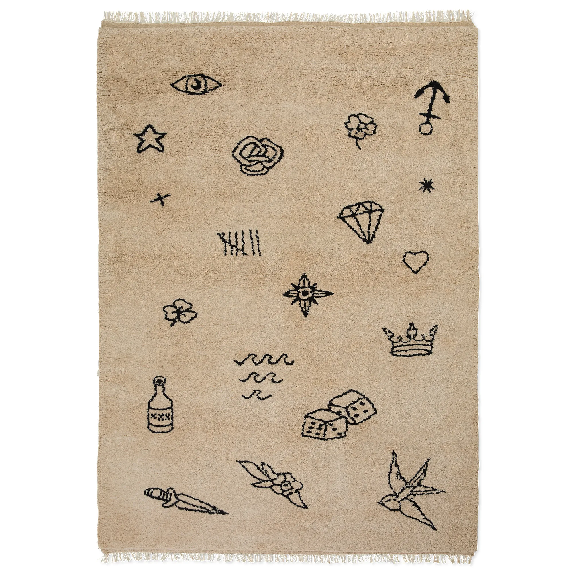 Nomad Sand Rya Rug - 1