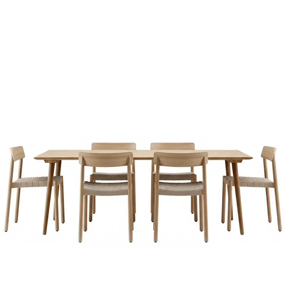 In Between dining table & Betty TK1 dining chairs in solid oak