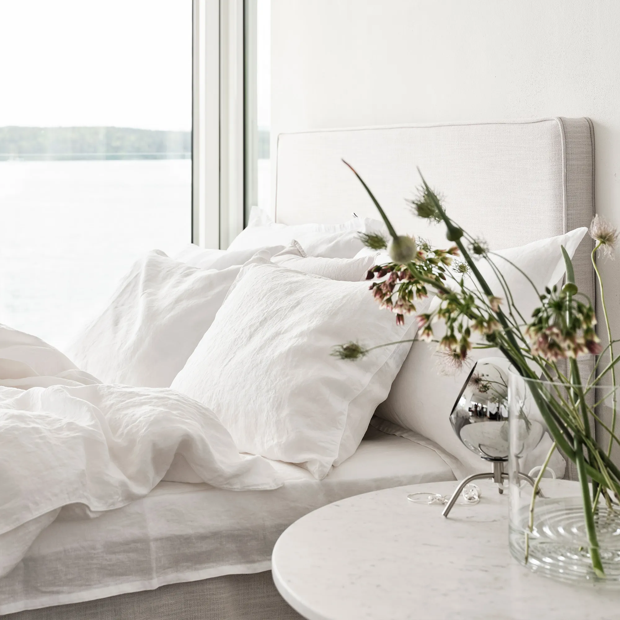 Alexandra Linen Ivory hoofdbord - 3