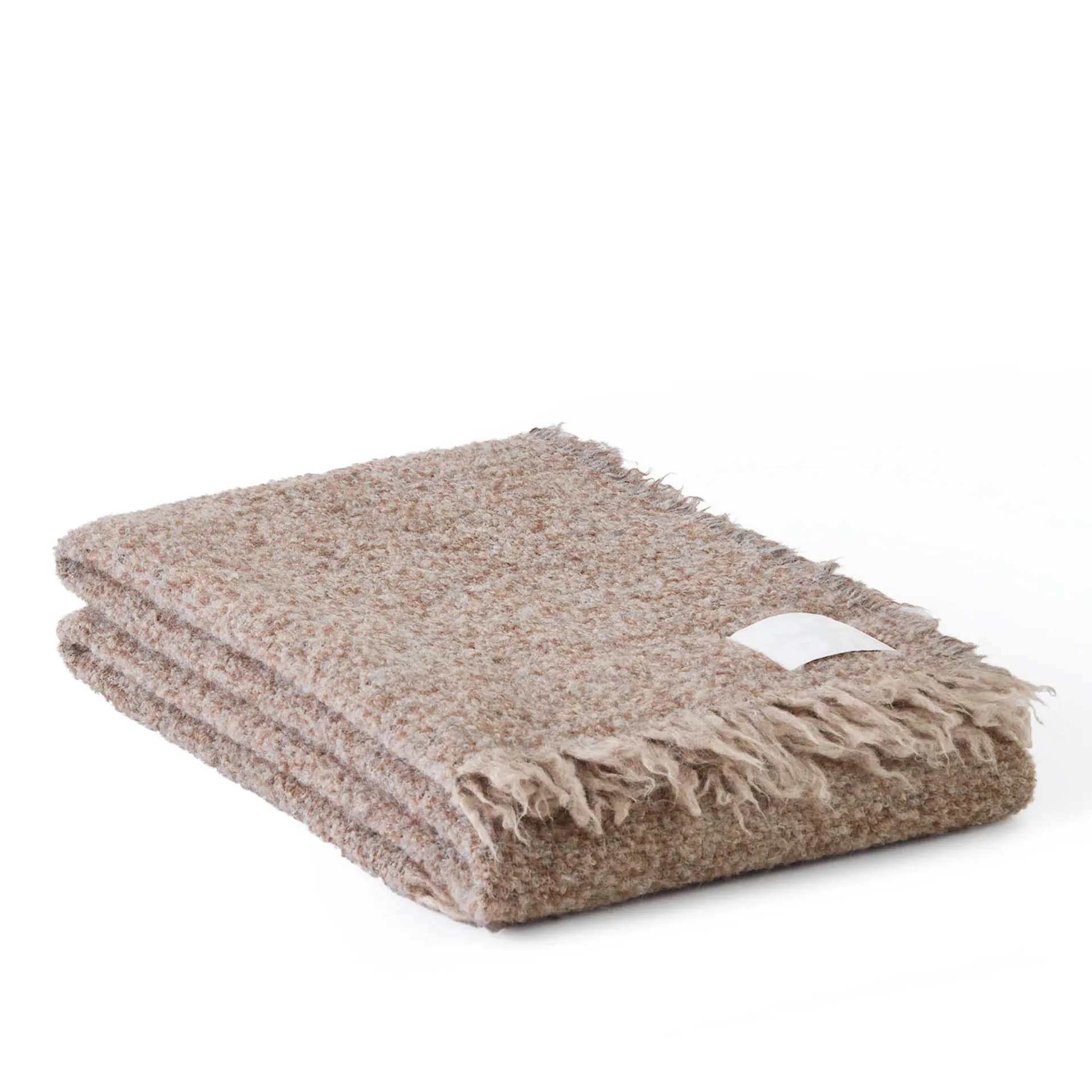 Alpaca Bouclé Throw Walnut Brown - NO GA - NO GA