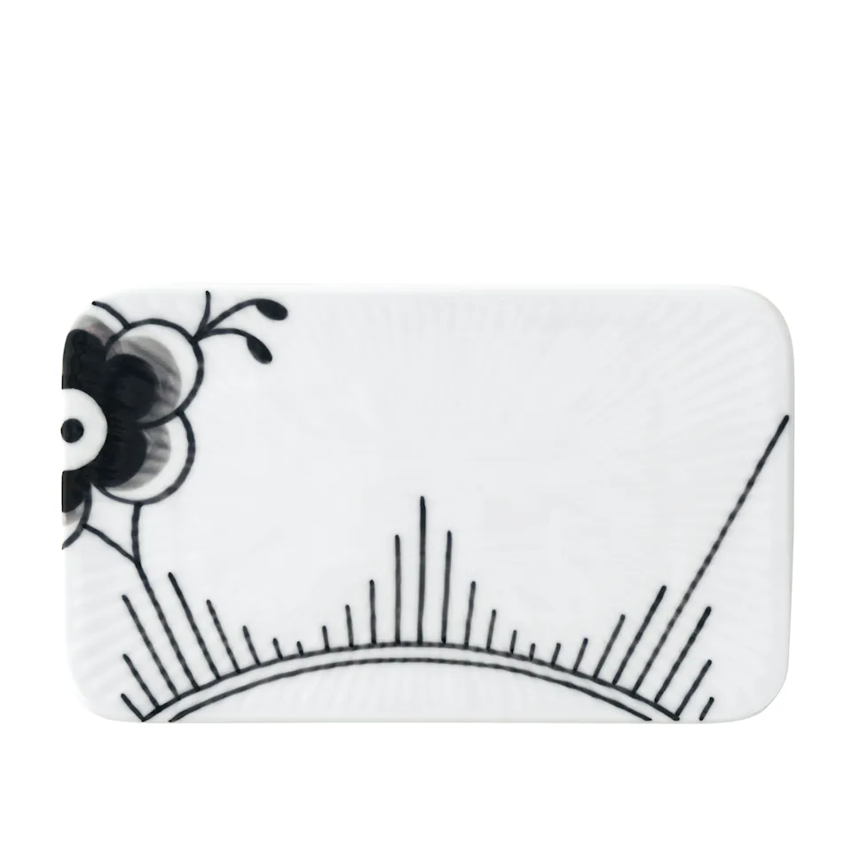 Black Fluted Mega Serving Tray 15.5 cm