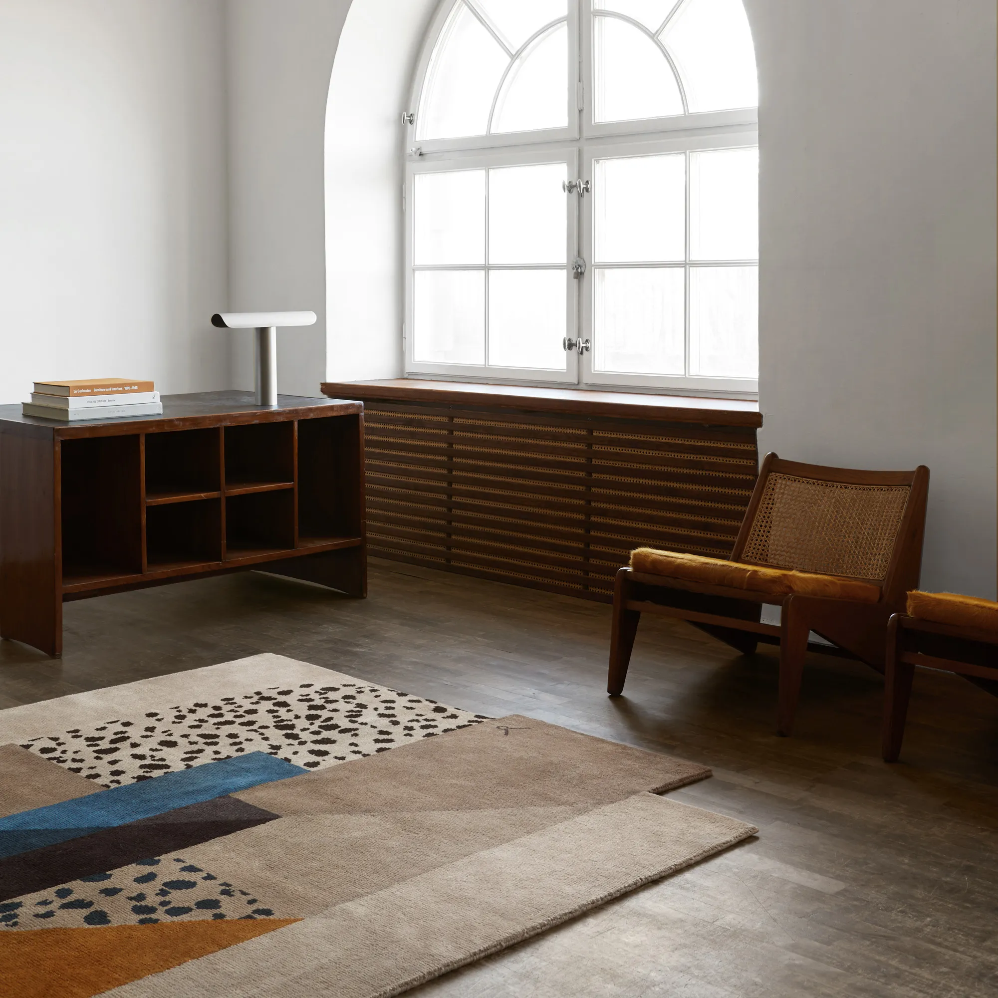 Art Deco 2 Brown Wool Rug - 2