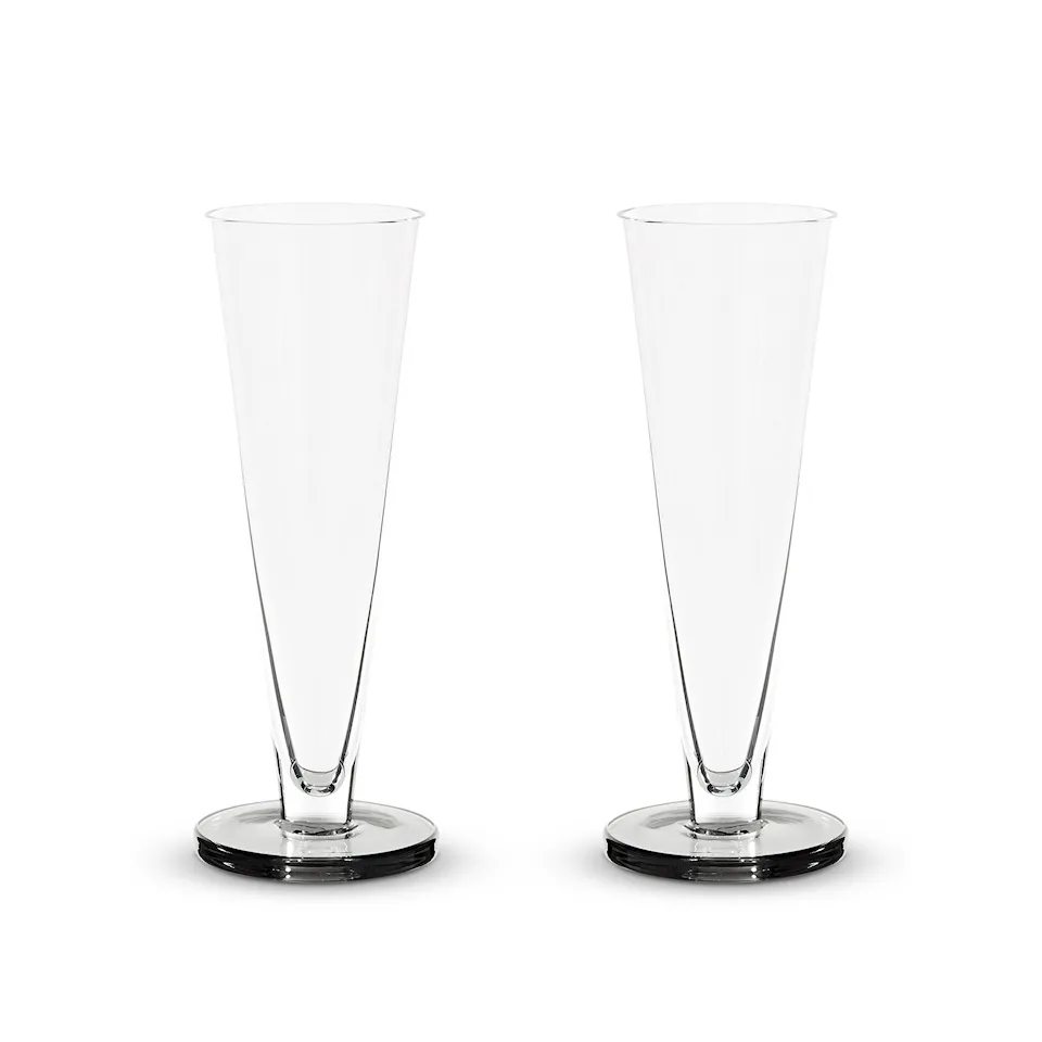 Puck Flute Glass - Set of 2