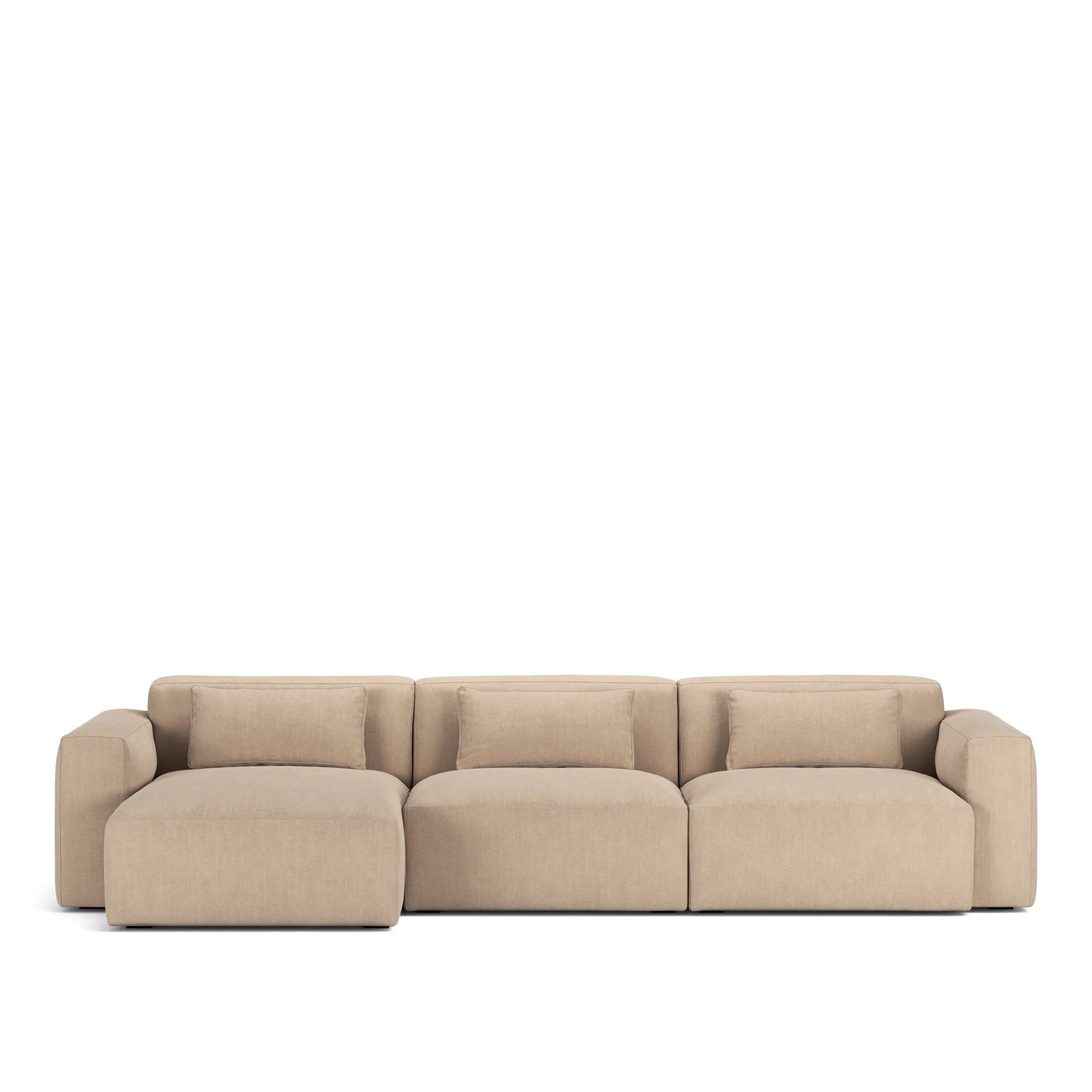 Brick 3-zitsbank met chaise longue links - 9