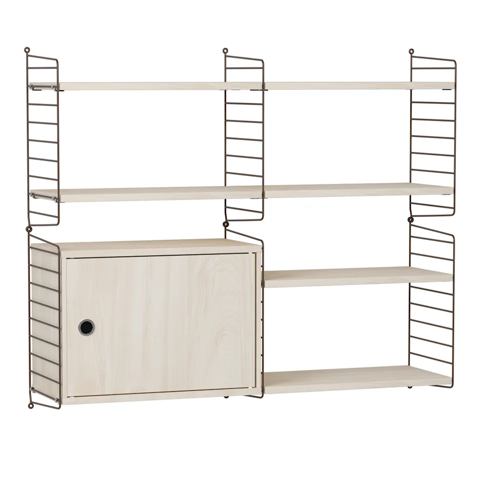 Living room shelving system R ash/brown