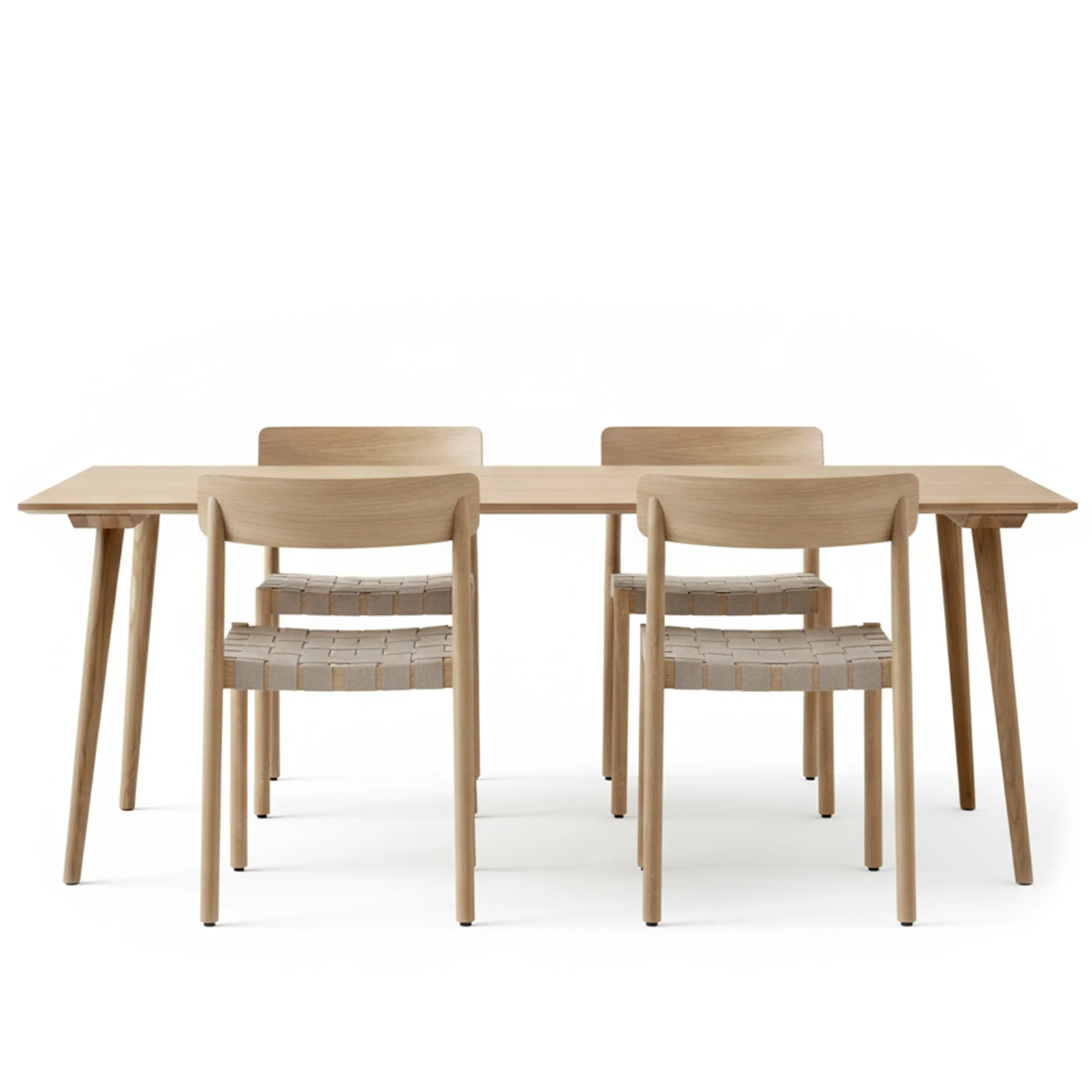 In Between eettafel & Betty TK1 eetkamerstoelen in massief eiken - 1