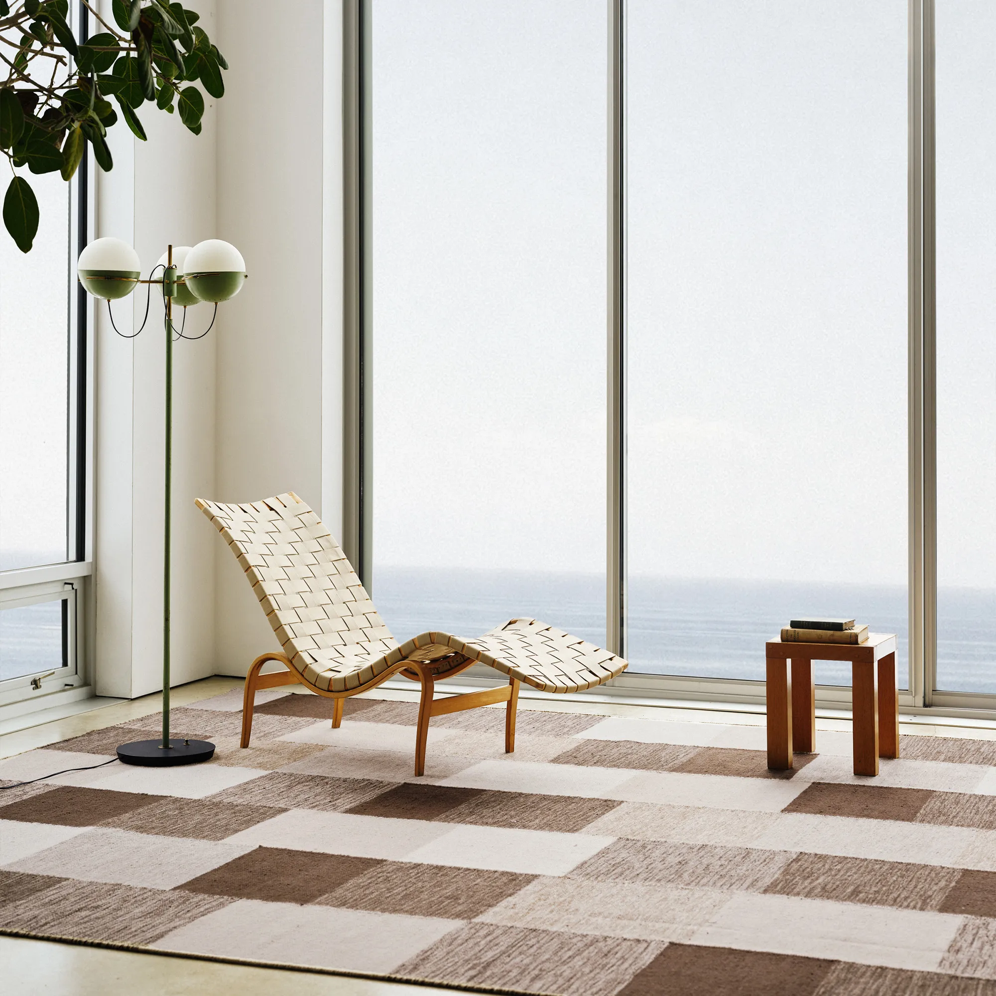 Patchwork 01 Brown Wool Rug - 2