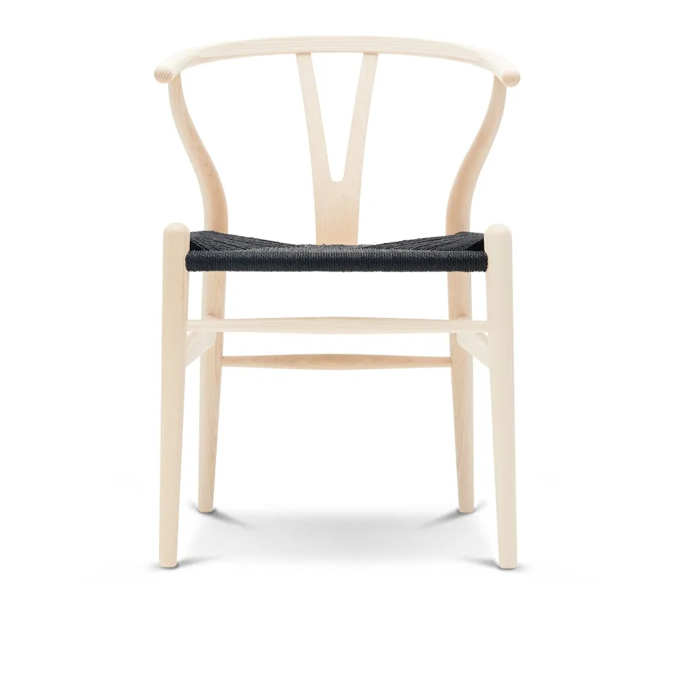 CH24 Wishbone Chair - Ash/Black Braided Paper Cord