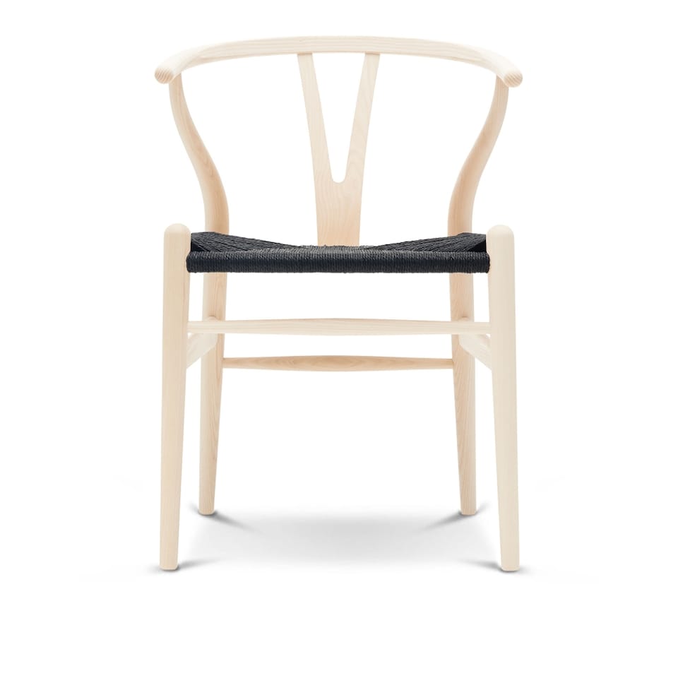 CH24 Wishbone Chair - Ash/Black Braided Paper Cord