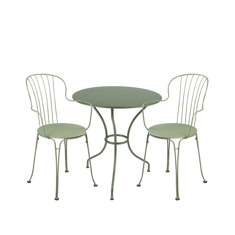 Opéra+ spisesæt piedestalbord Ø67cm & 2 karmstole