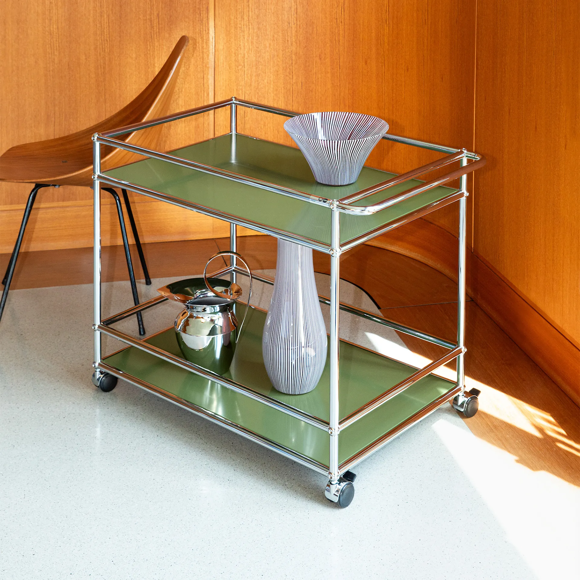 USM Haller Serving Trolley Olive Green - USM - NO GA