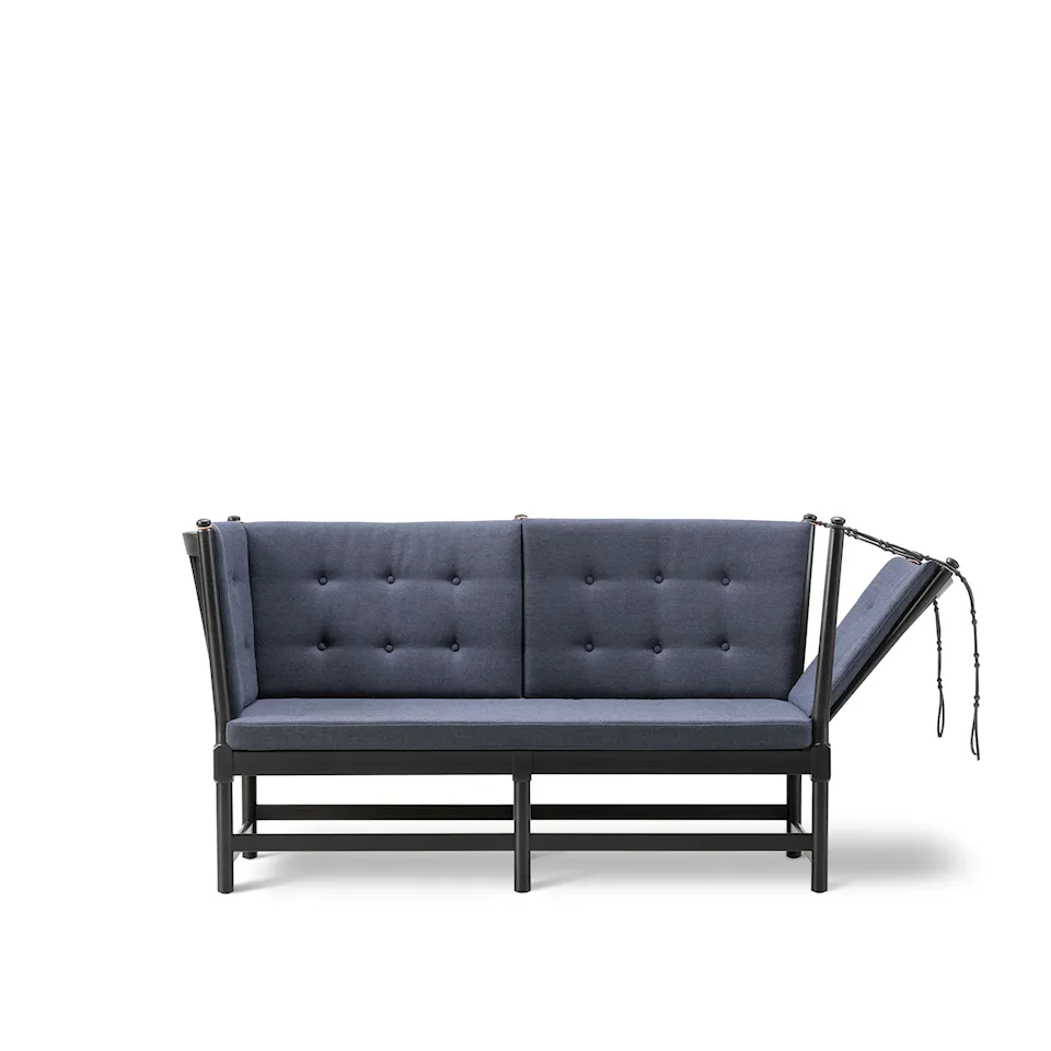 The Spoke-Back 2-Seater Sofa Black Lacquered Oak