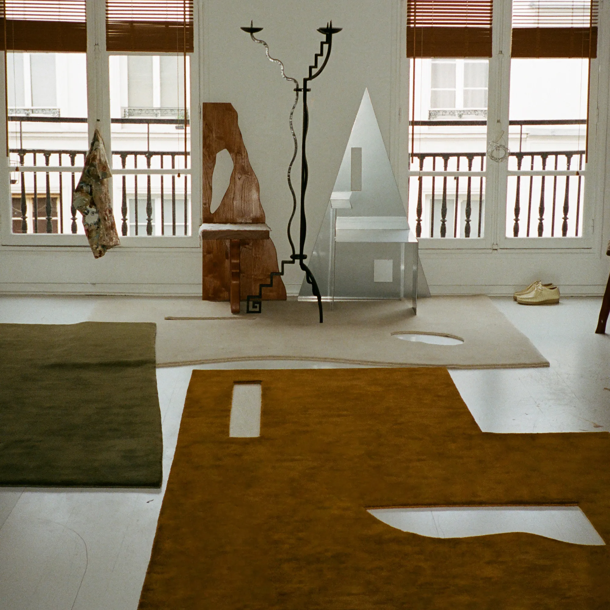 Garance Dusty White Wool Rug - 7