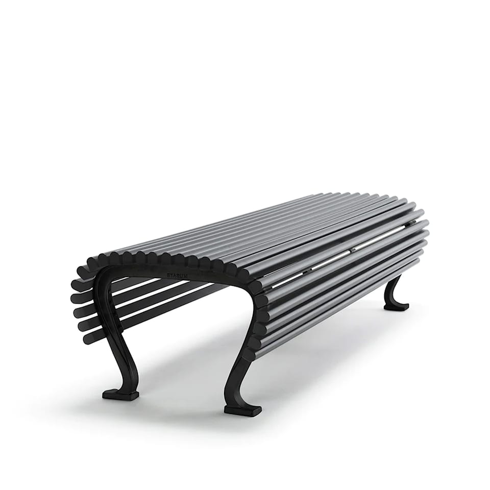 Jujol Bench Small Grey Lacquered Pine Wood