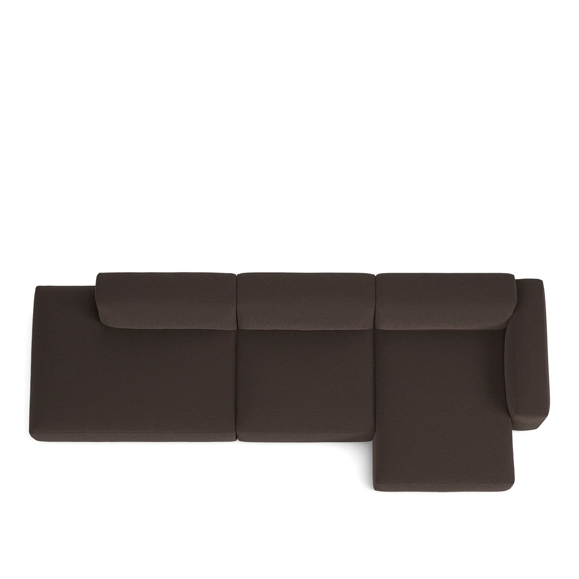 Brick 3-Seater Chaise Lounge Open End Left - 8
