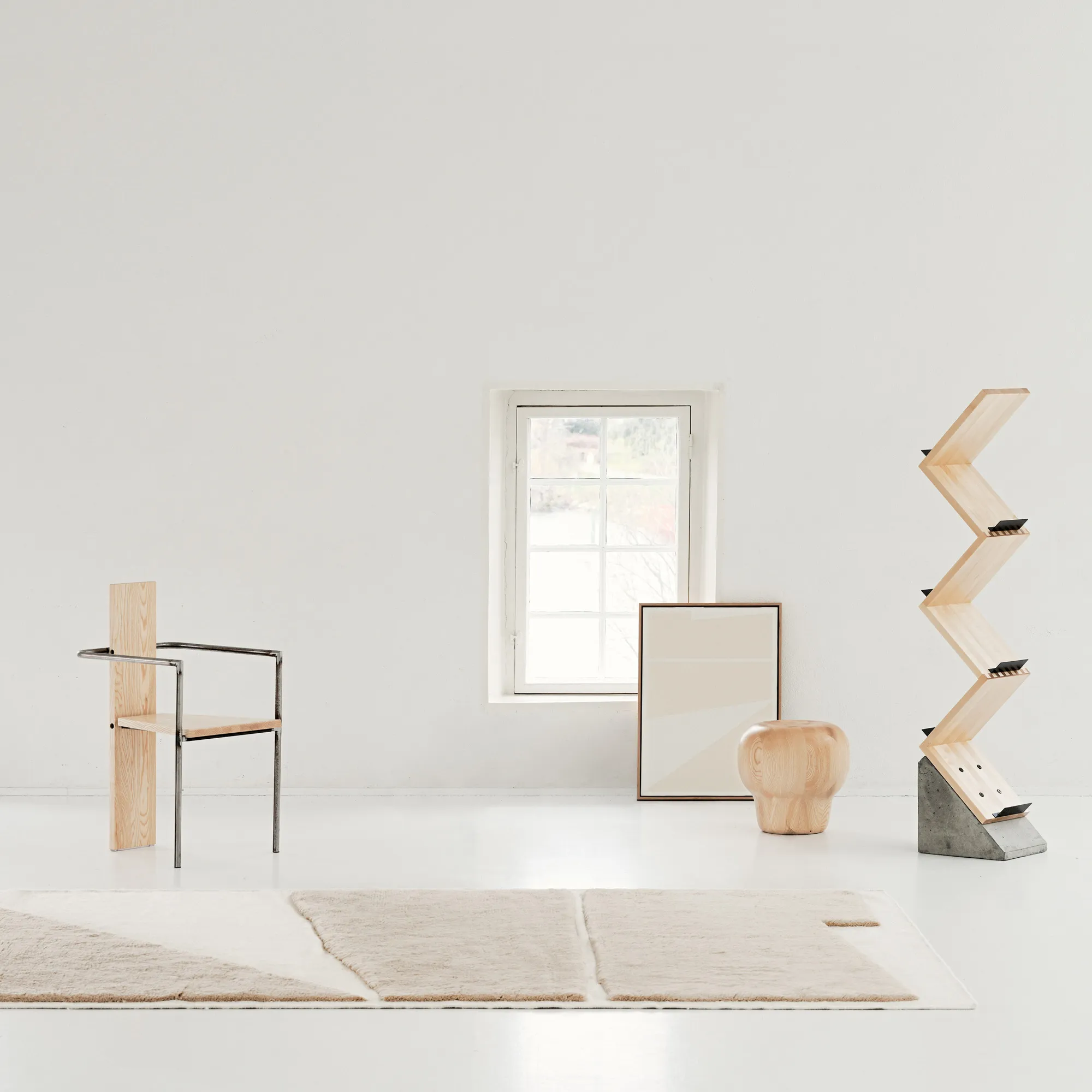 Untitled 2 Cream/Almond Wool Rug - 2