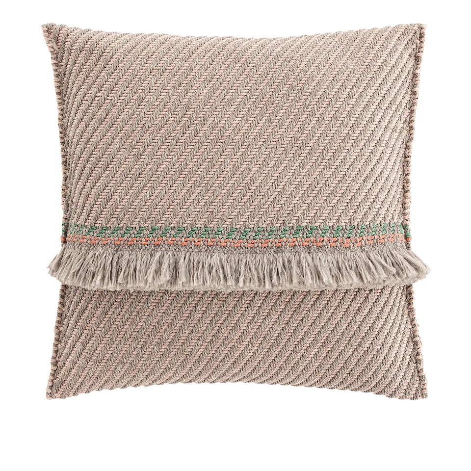 Garden Layers Big Cushion - Diagonal Almond/Ivory