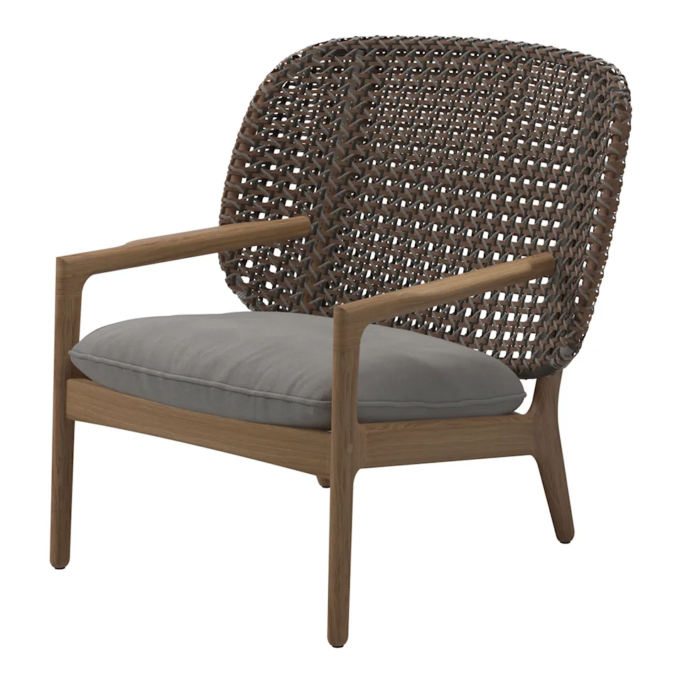 Kay Low Back Lounge Chair Brindle / Fife Canvas Grey