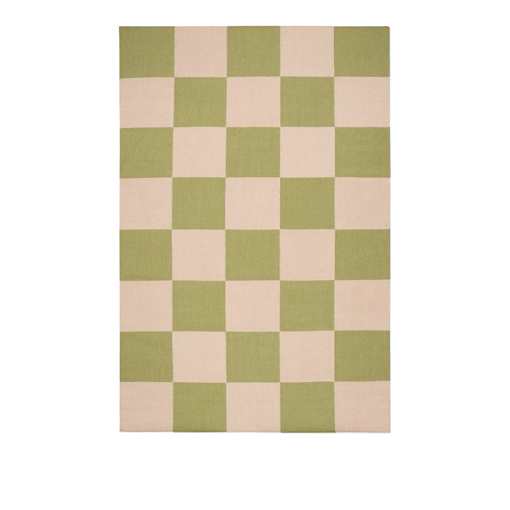 Square Green/Pink Wool Rug