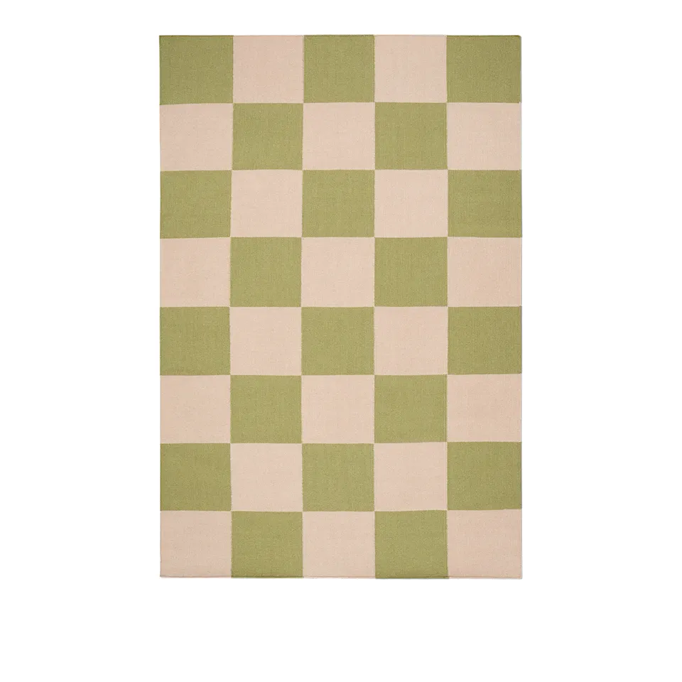 Square Green/Pink uldtæppe
