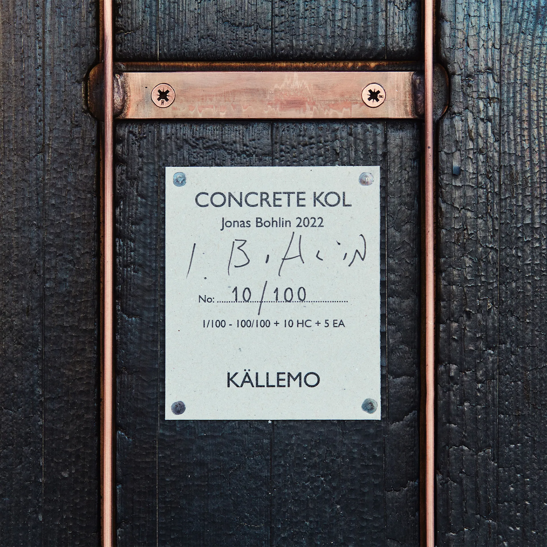 Concrete KOL Limited Edition - Källemo - Jonas Bohlin - NO GA