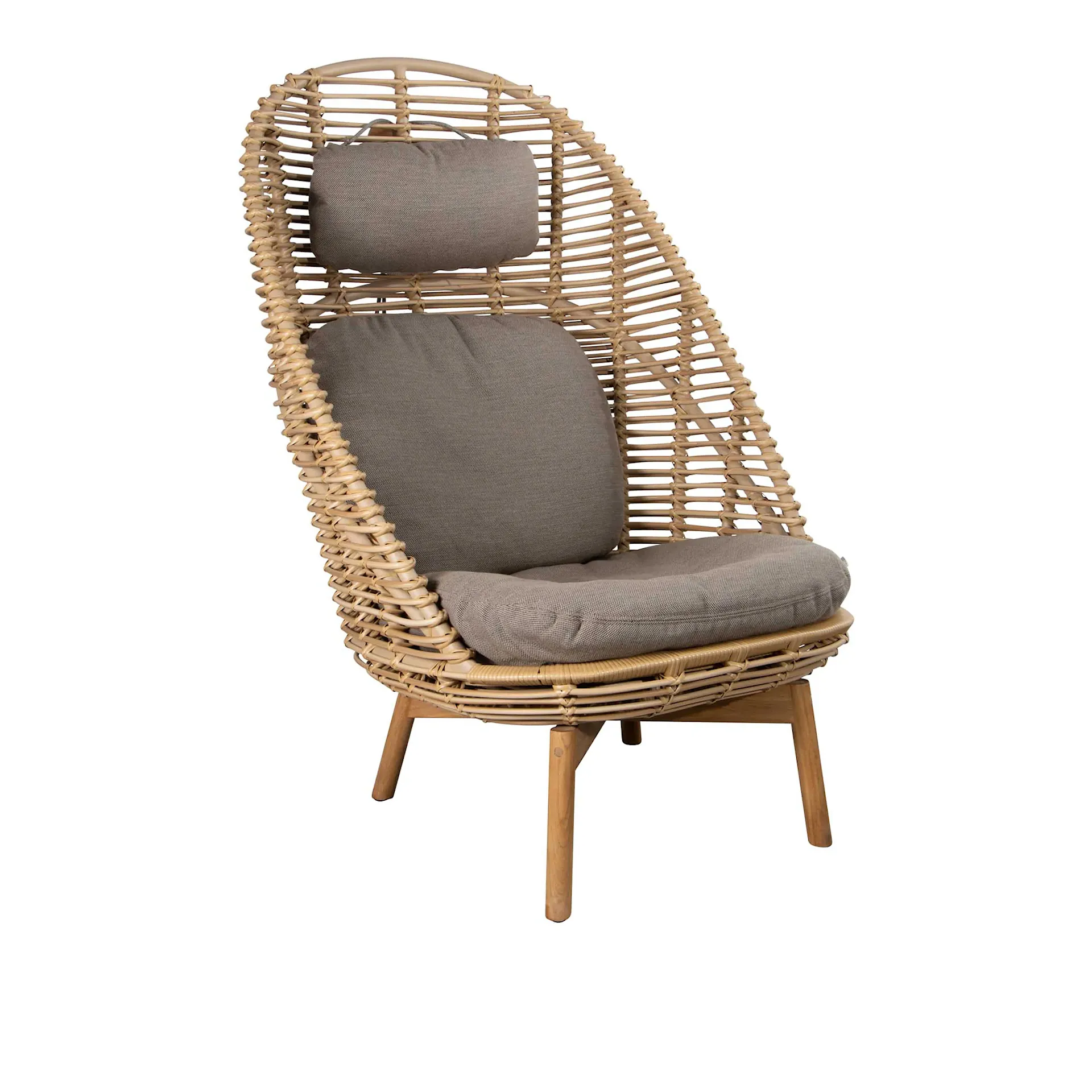 Hive Highback Armchair With Teak Legs - Cane-Line - NO GA