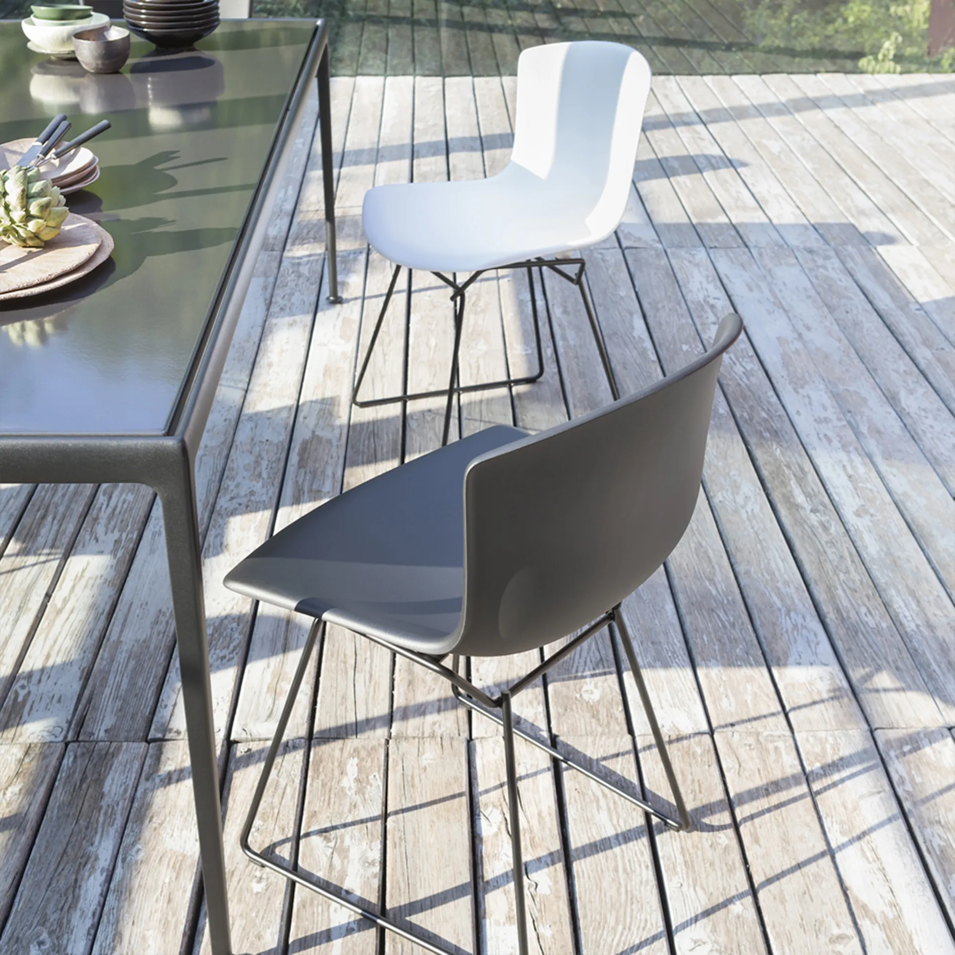 Bertoia Plastic Outdoor Chair Black - Knoll - Harry Bertoia - NO GA